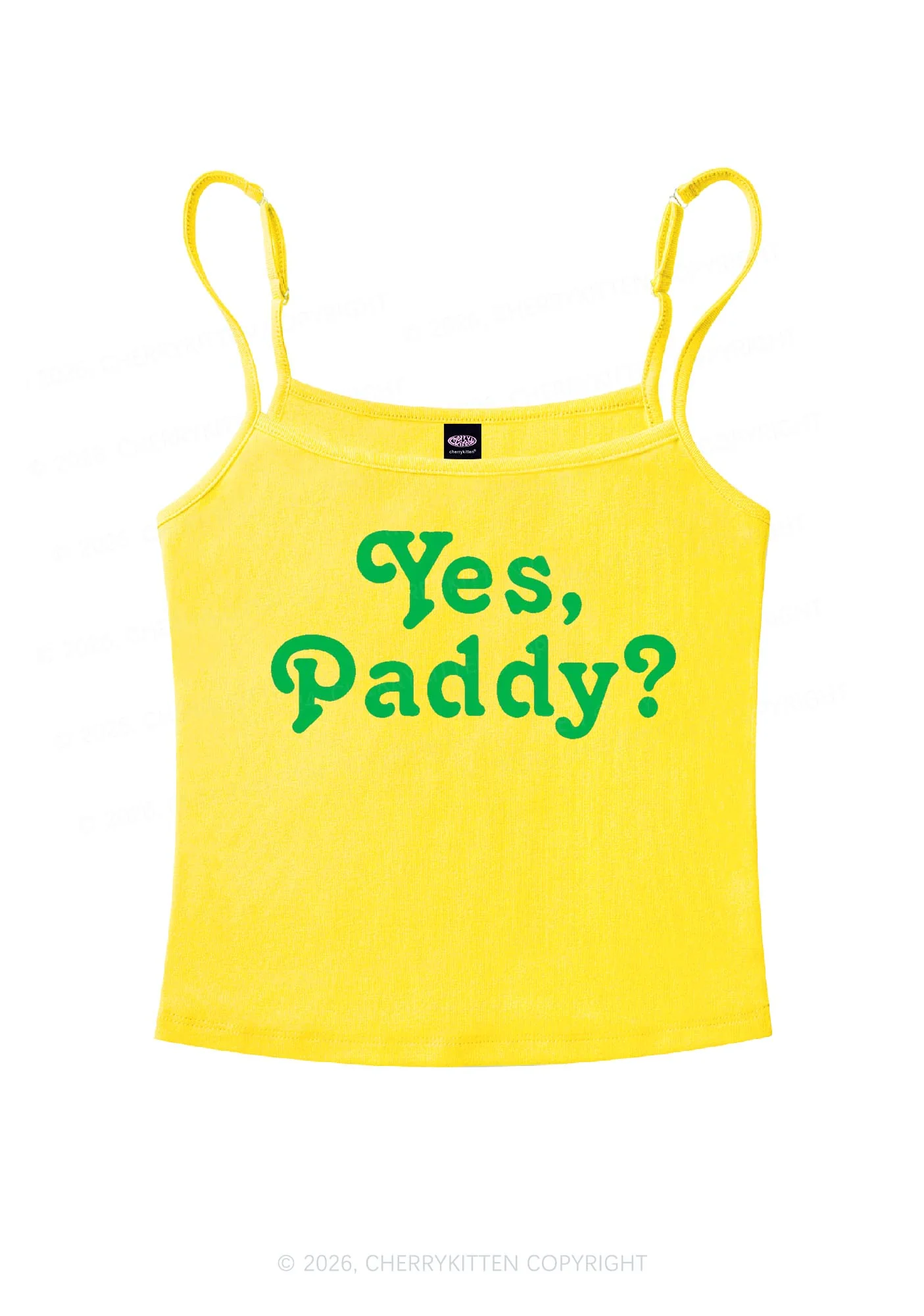 Yes Paddy St Patricks Y2K Spaghetti Strap Cami Cherrykitten - Image 4