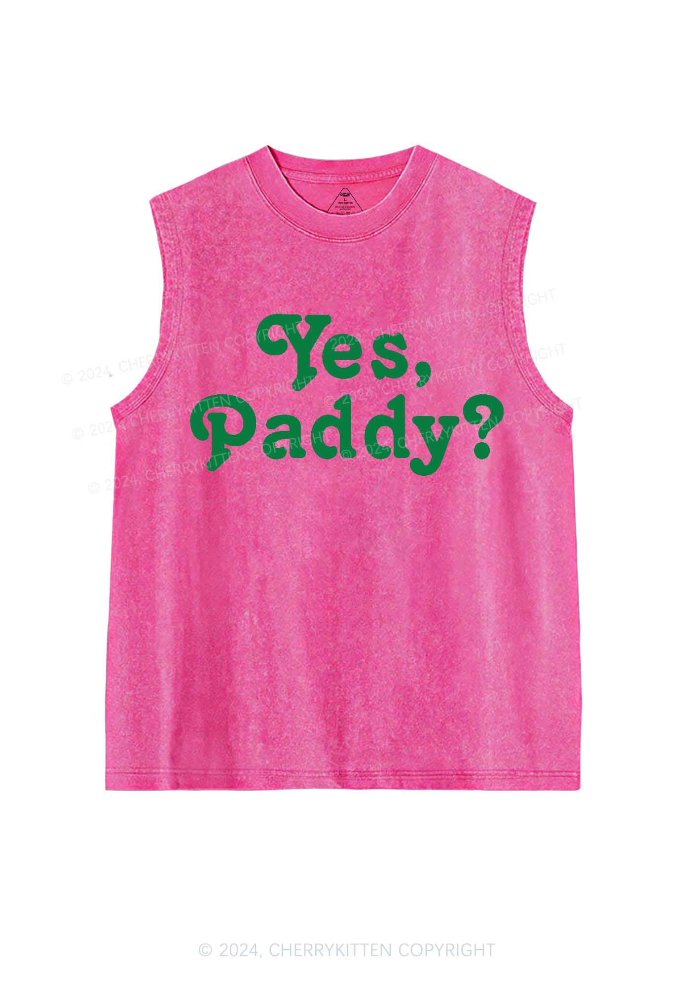 Yes Paddy St Patricks Y2K Washed Tank Cherrykitten - Image 4