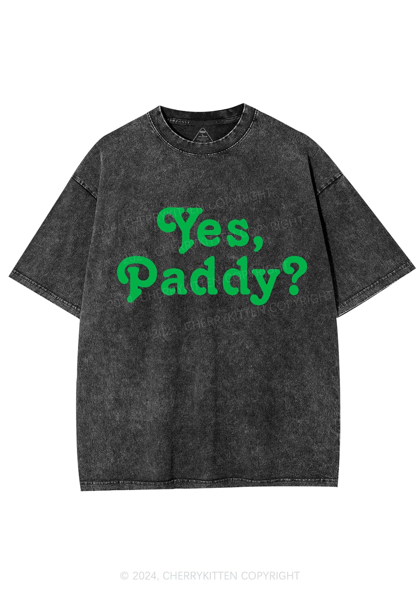 Yes Paddy St Patricks Y2K Washed Tee Cherrykitten - Image 3