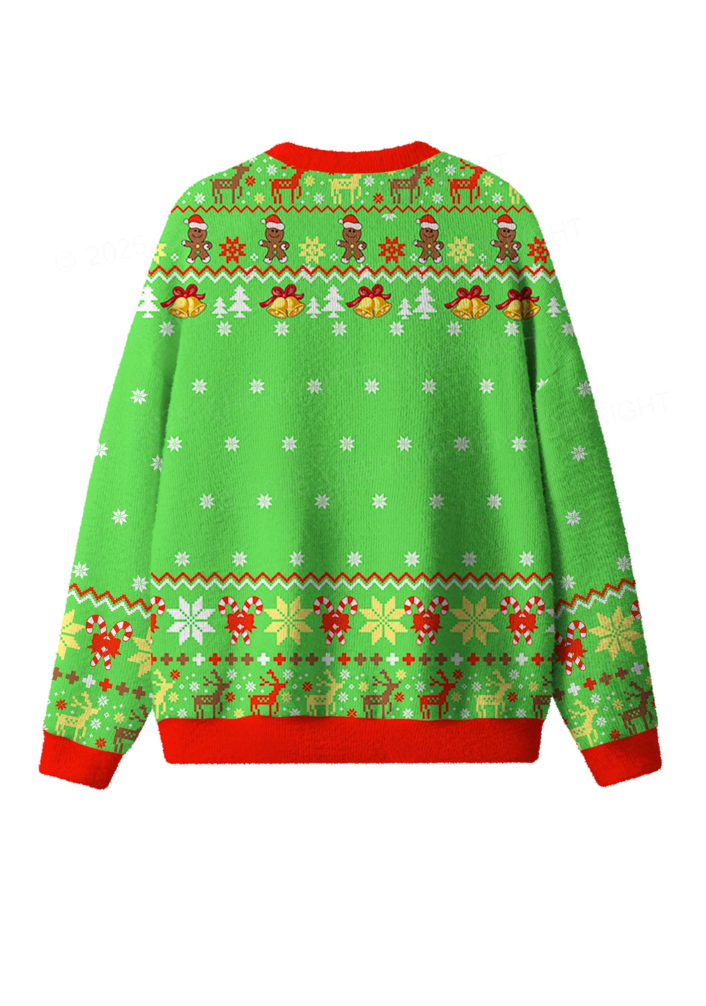 Yoga Girl Y2K Christmas Knit Sweatshirt Cherrykitten - Image 2