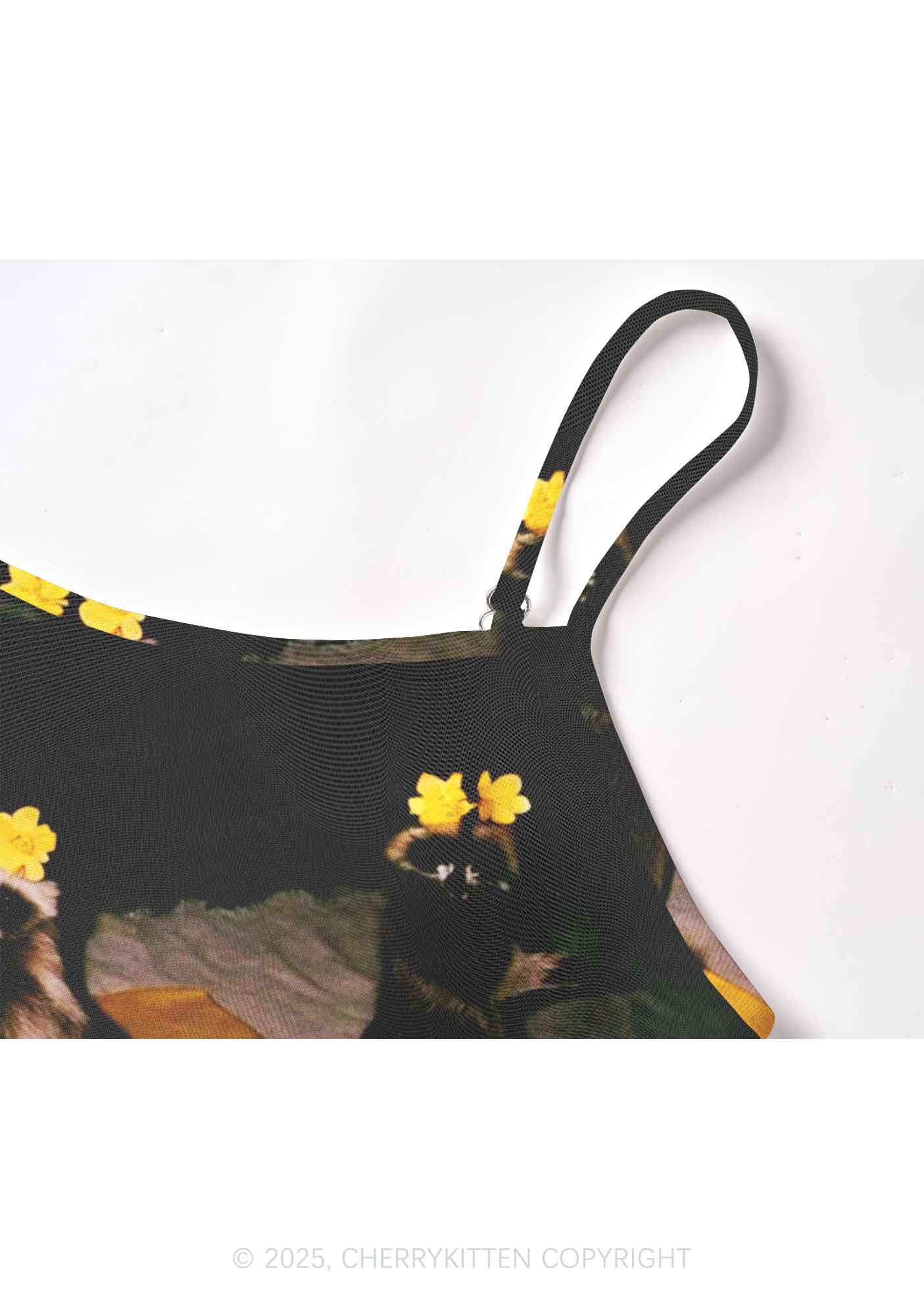 Yoga Raccoon Y2K Mesh Cami Tank Cherrykitten - Image 4