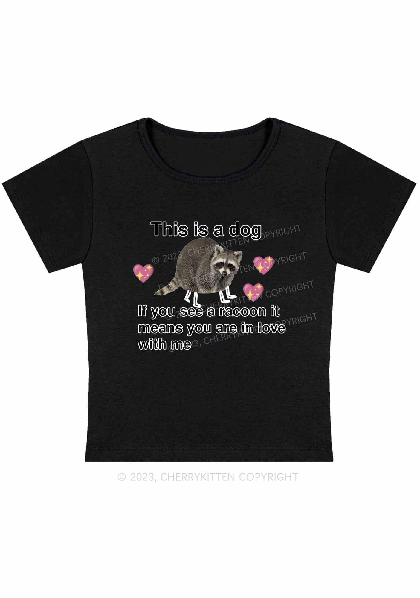 You Are In Love With Me Y2K Baby Tee Cherrykitten - Image 3