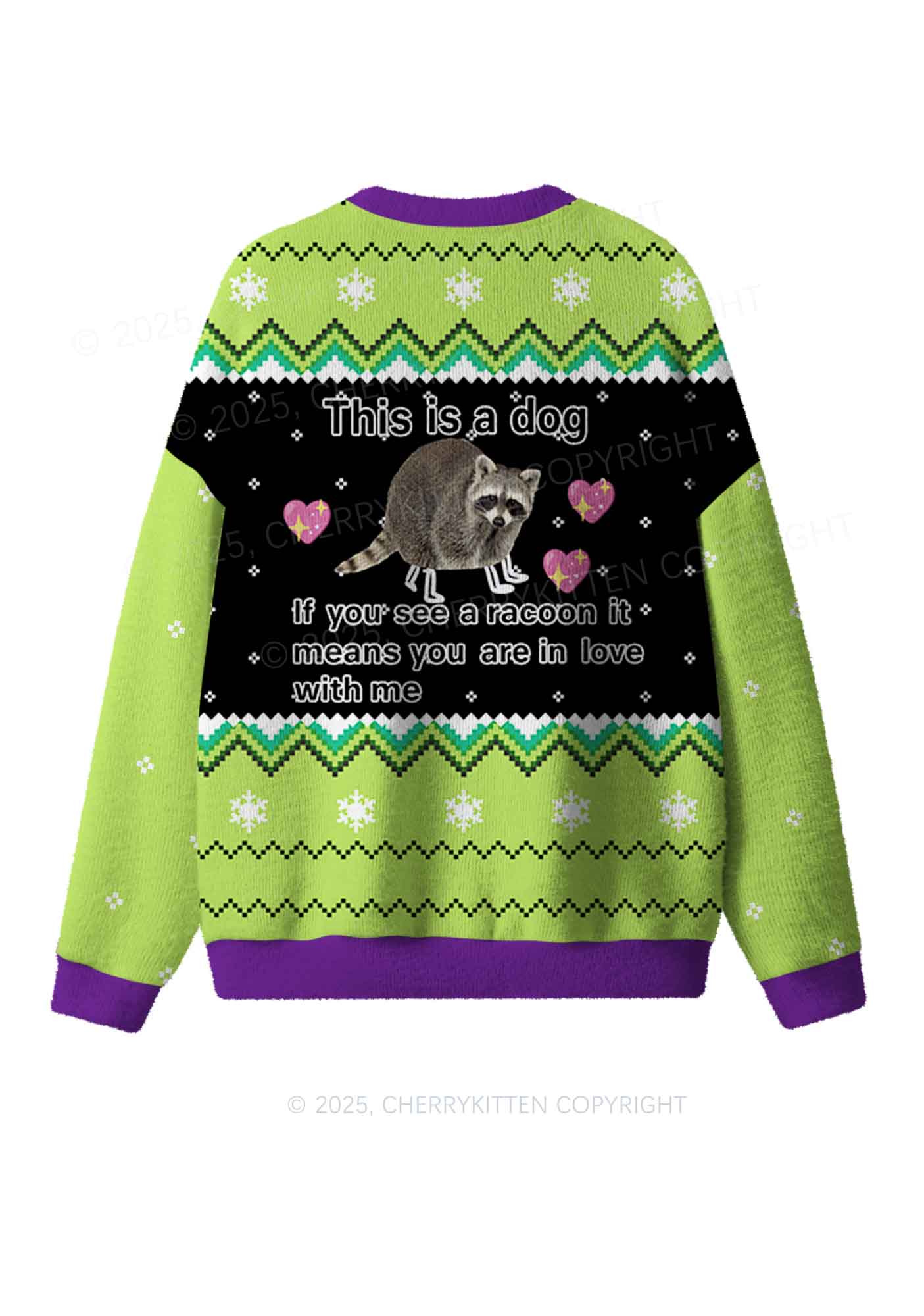 You Are In Love With Me Y2K Christmas Knit Sweatshirt Cherrykitten - Image 2