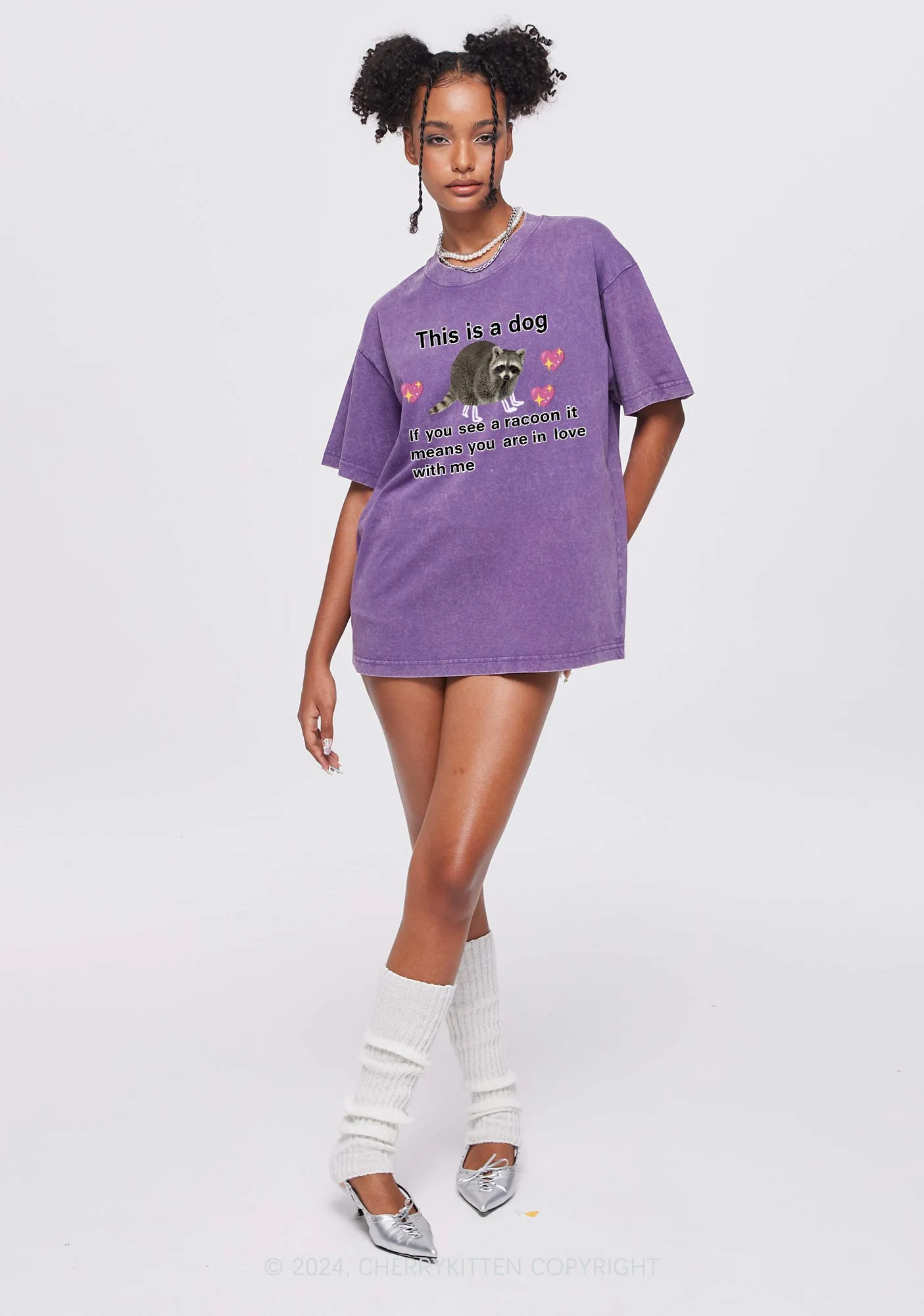You Are In Love With Me Y2K Washed Tee Cherrykitten - Image 3
