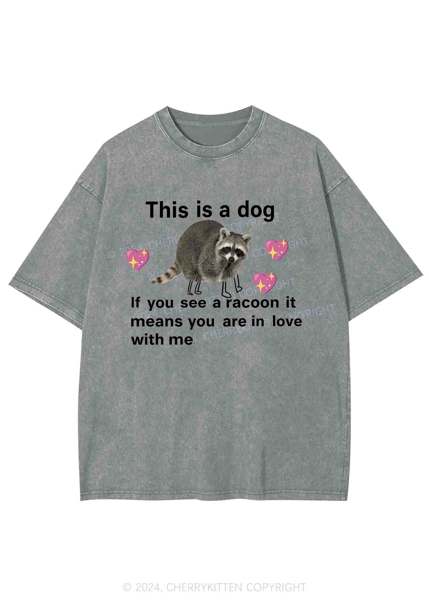 You Are In Love With Me Y2K Washed Tee Cherrykitten - Image 8