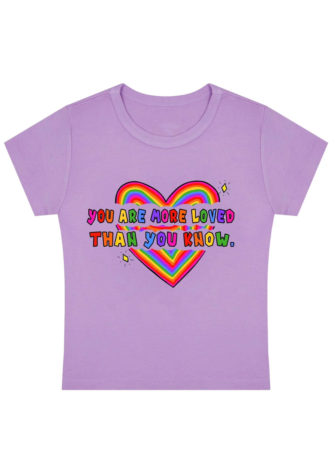 You Are More Loved Than You Know Y2k Baby Tee - Image 2