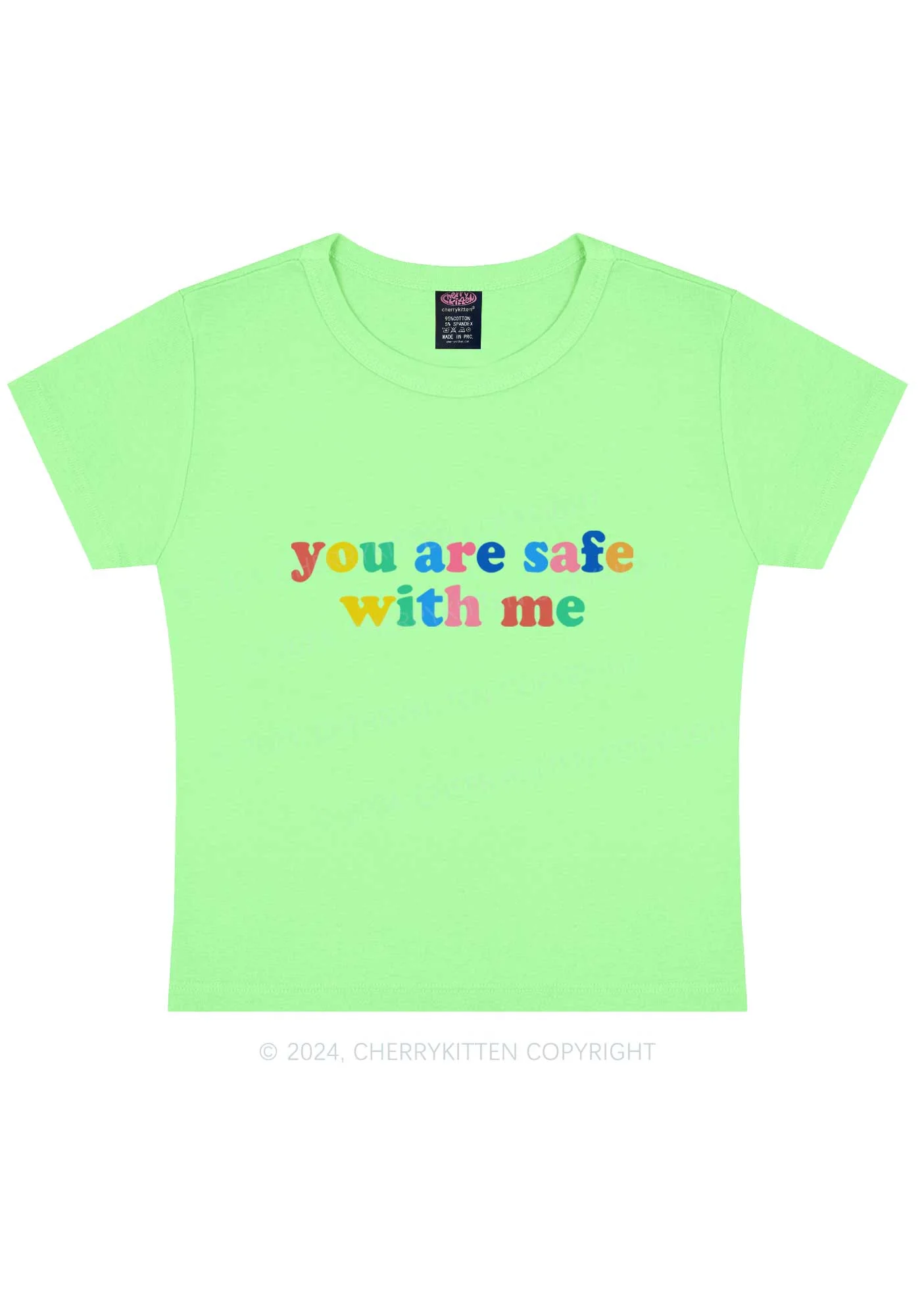 You Are Safe With Me Y2K Baby Tee Cherrykitten - Image 12