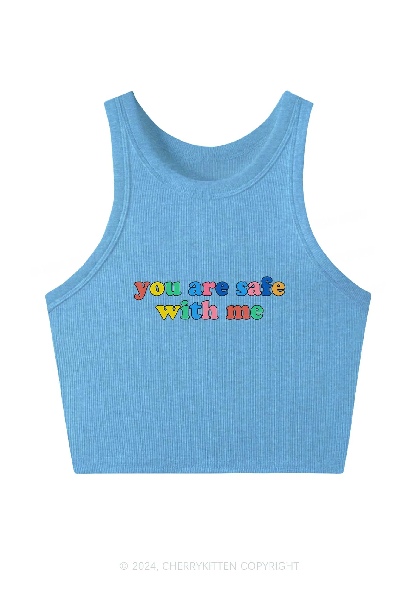 You Are Safe With Me Y2K Crop Tank Top Cherrykitten - Image 4