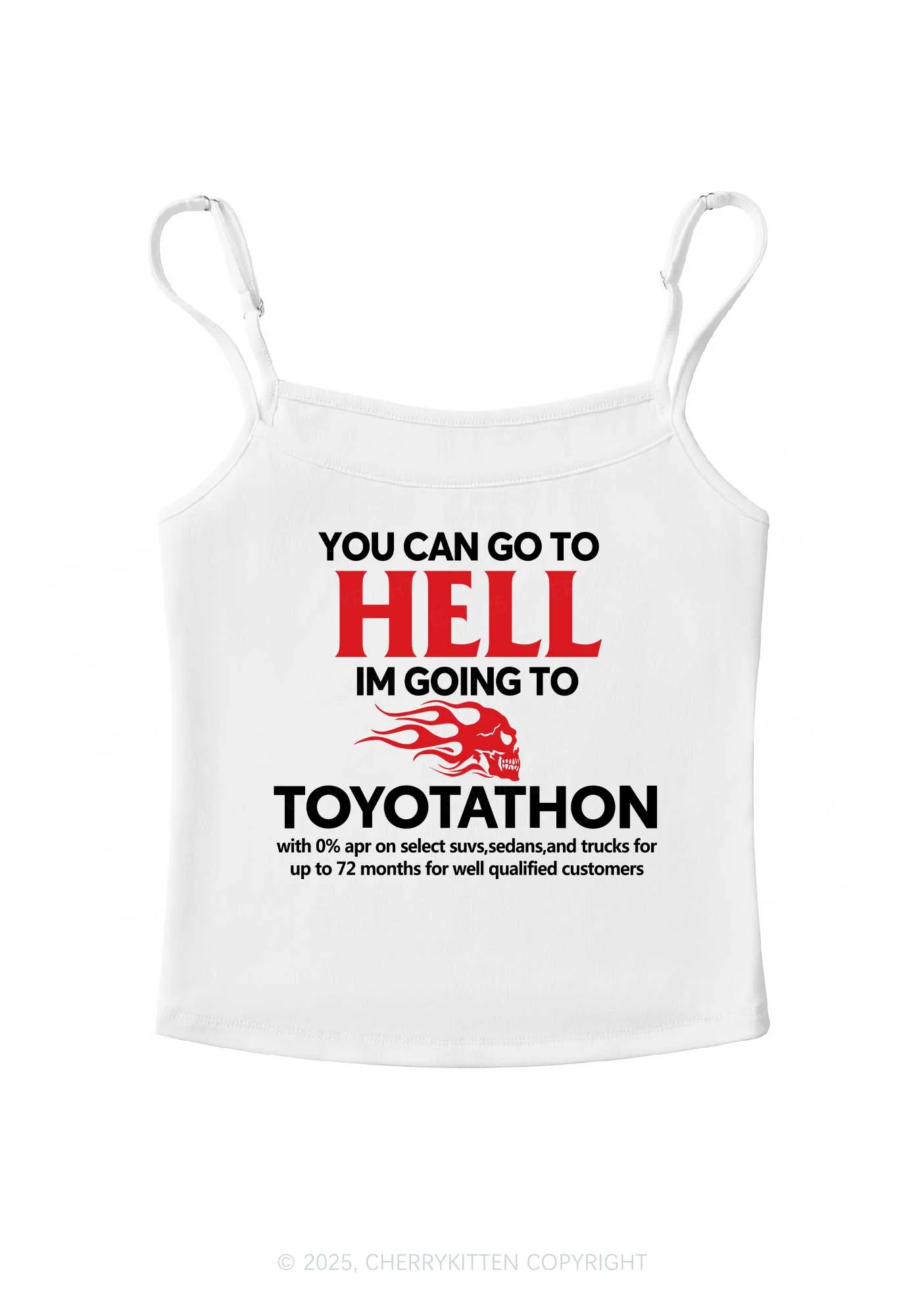 You Can Go Hell Y2K Spaghetti Strap Cami Cherrykitten - Image 4
