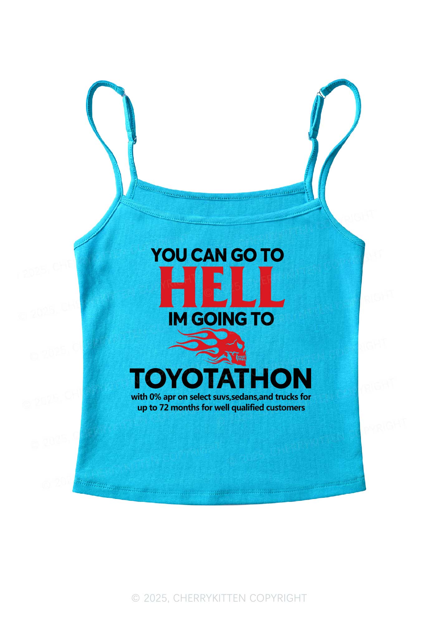 You Can Go Hell Y2K Spaghetti Strap Cami Cherrykitten - Image 7