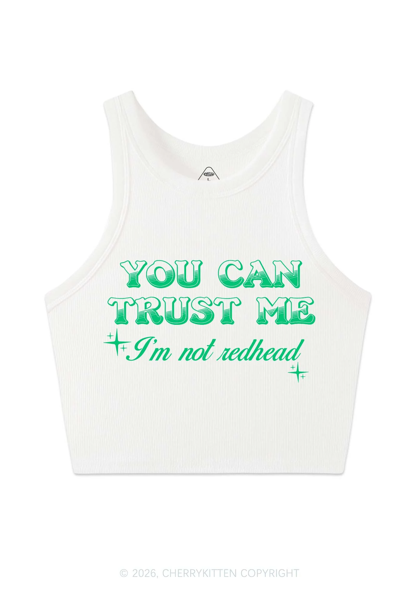 You Can Trust Me St Patricks Y2K Crop Tank Top Cherrykitten - Image 4