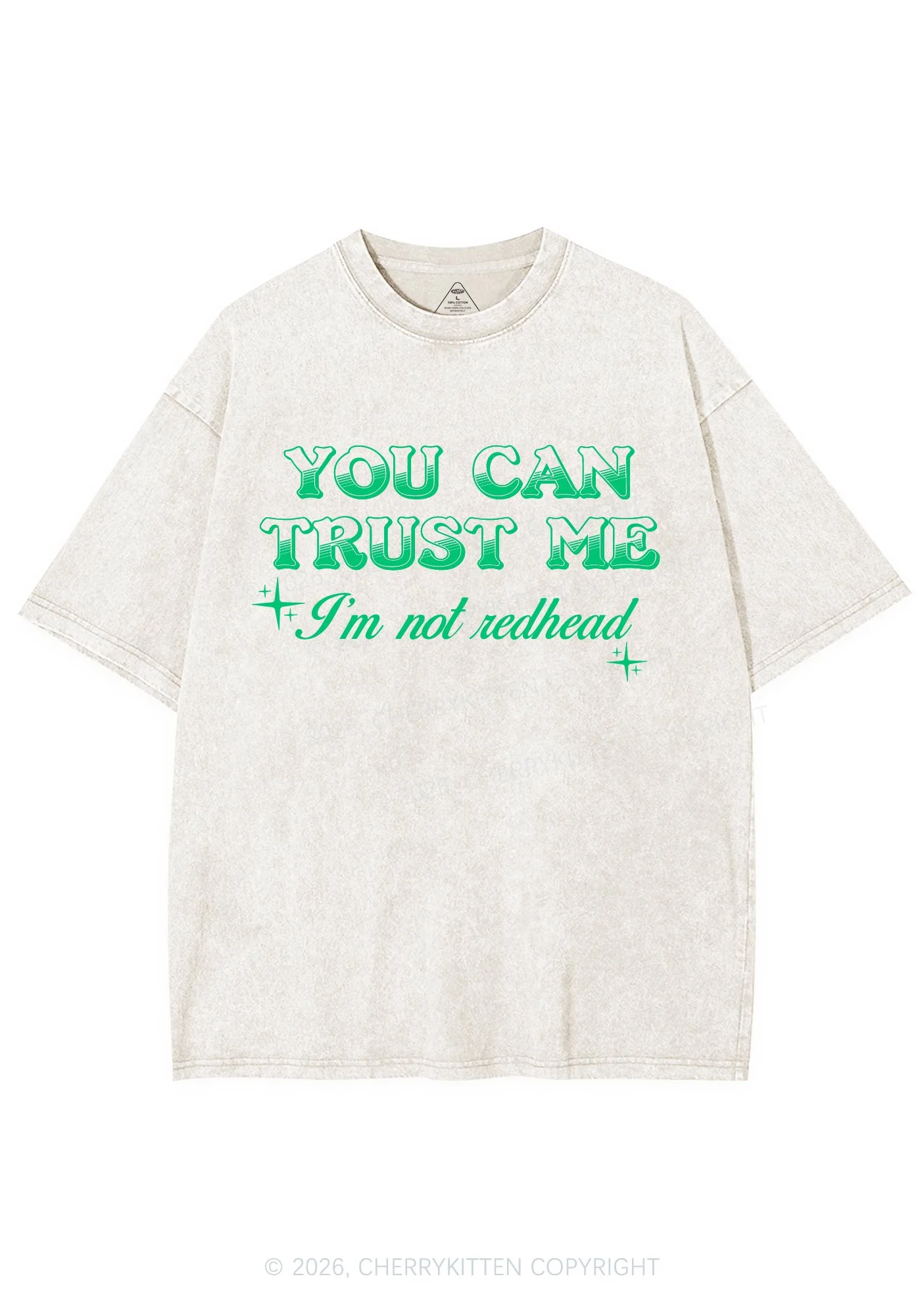 You Can Trust Me St Patricks Y2K Shirts Washed Tee Cherrykitten - Image 4