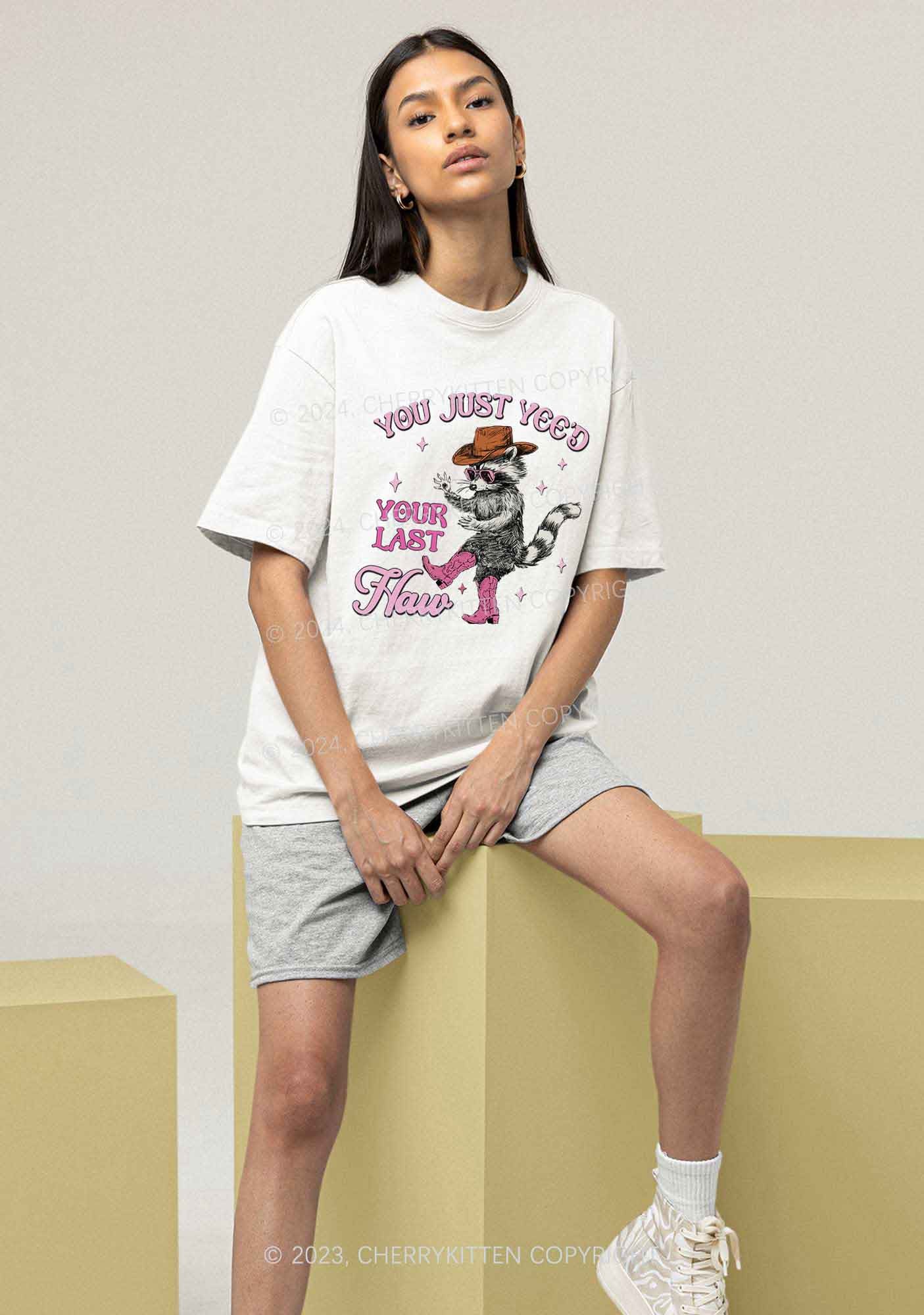 You Just Yeed Raccoon Y2K Chunky Shirt Cherrykitten - Image 2