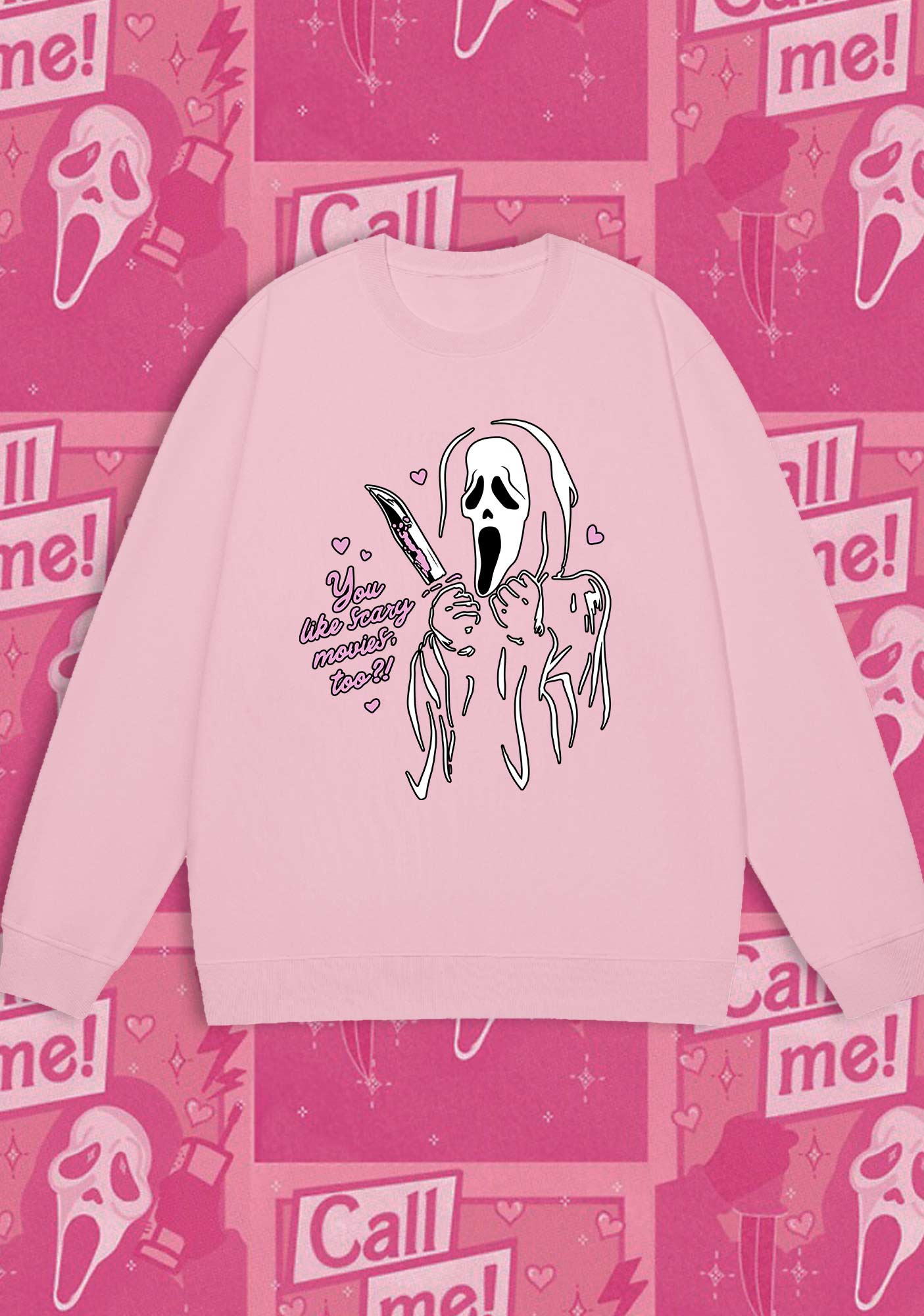 You Like Scary Movies Too Halloween Y2K Sweatshirt - Image 6