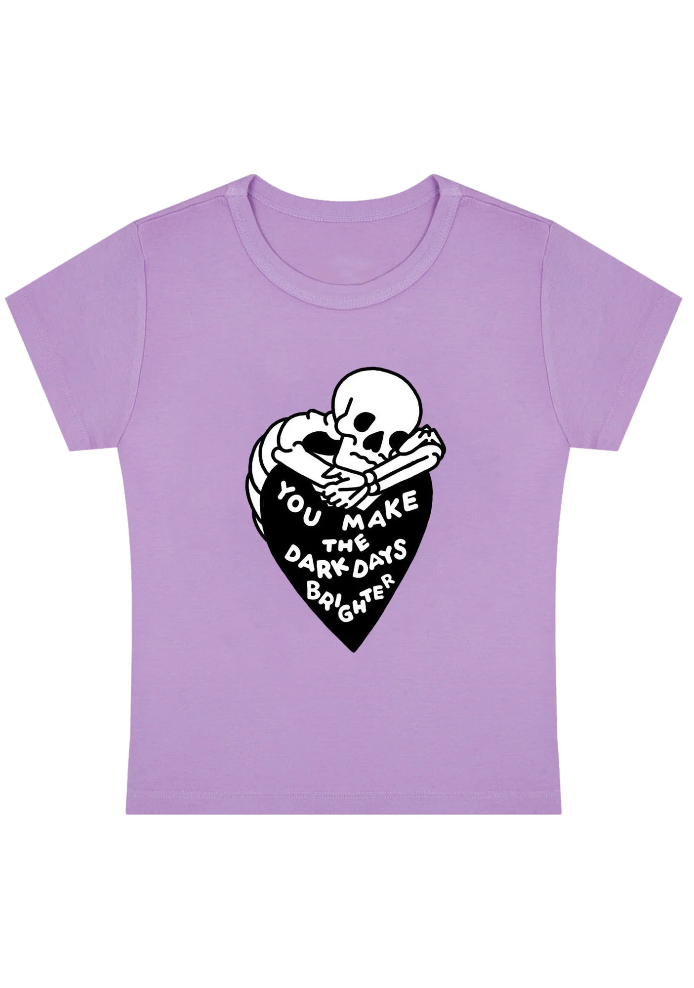 You Make The Dark Days Brighter Y2K Baby Tee - Image 4