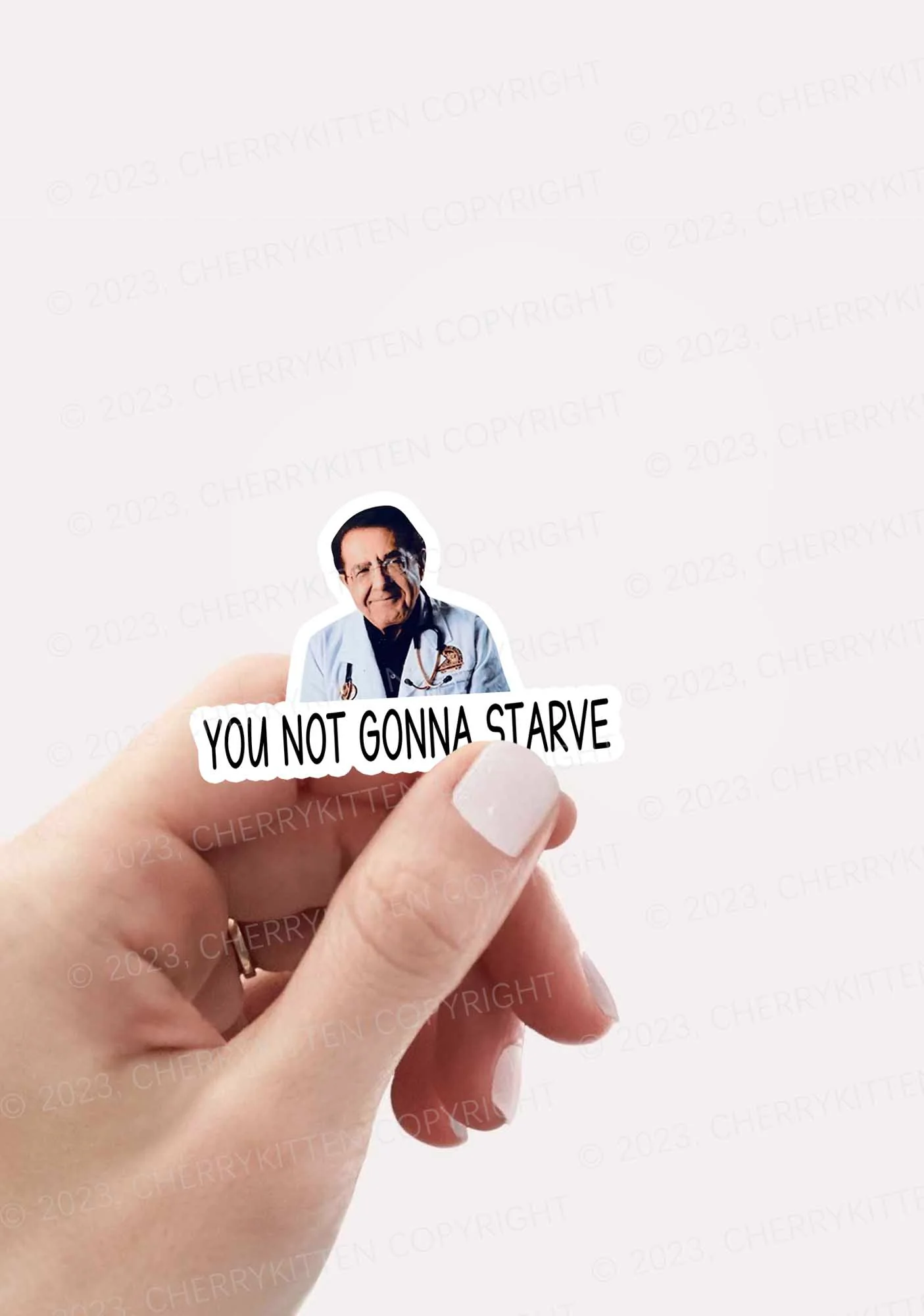 You Not Gonna Starve 1Pc Y2K Sticker Cherrykitten - Image 2