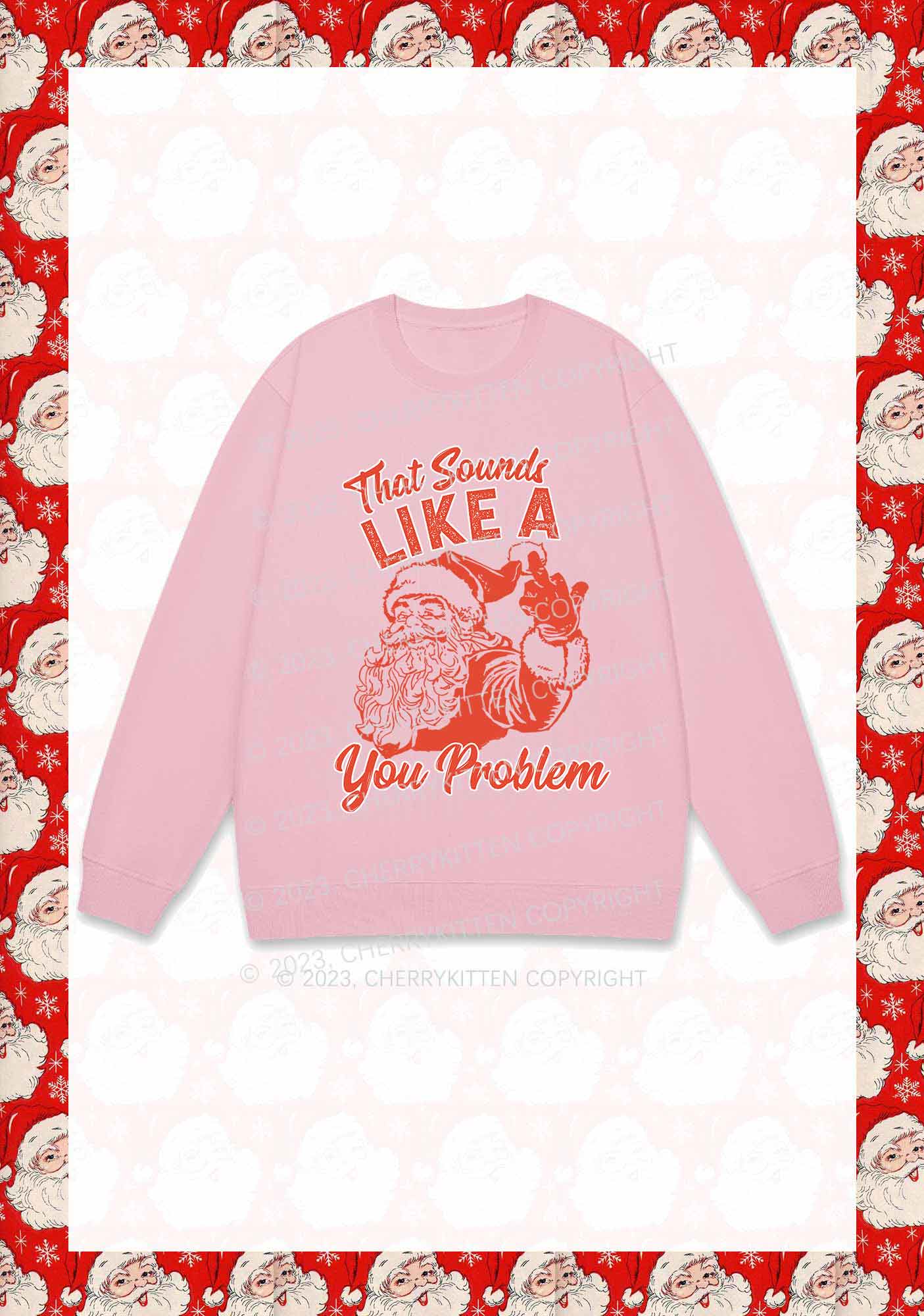 You Problem Christmas Y2K Sweatshirt Cherrykitten - Image 5