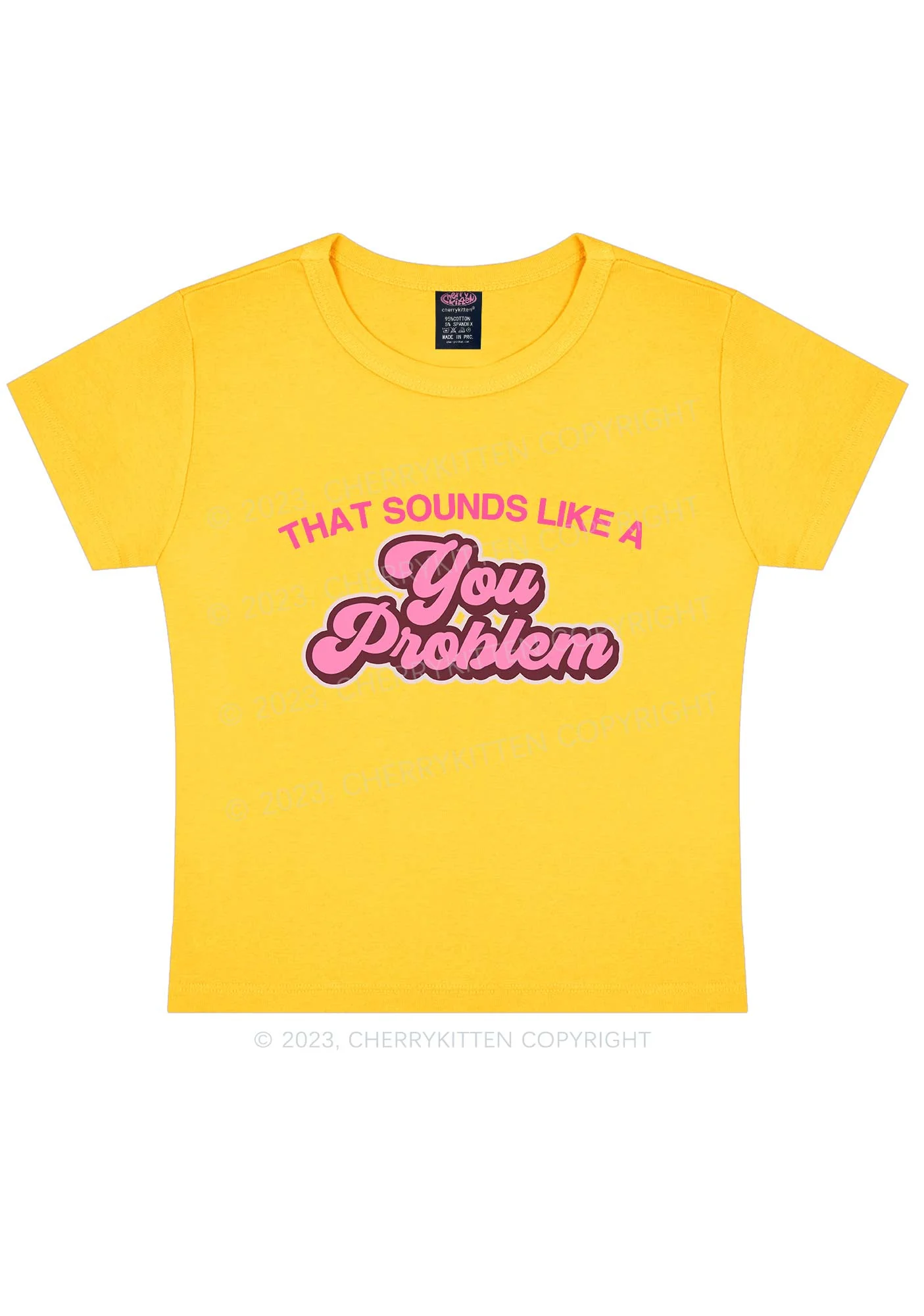 You Problem Y2k Baby Tee - Image 2