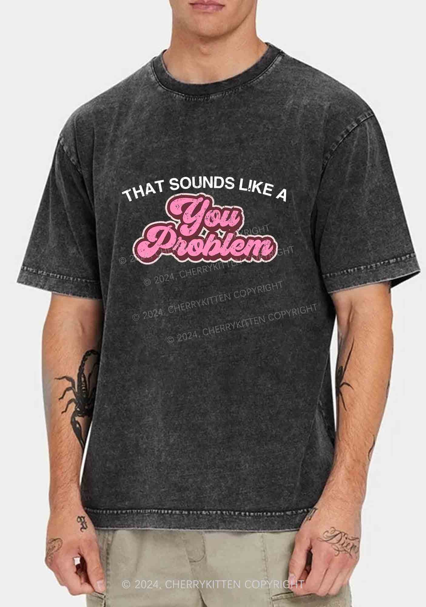You Problem Y2K Washed Tee Cherrykitten - Image 2