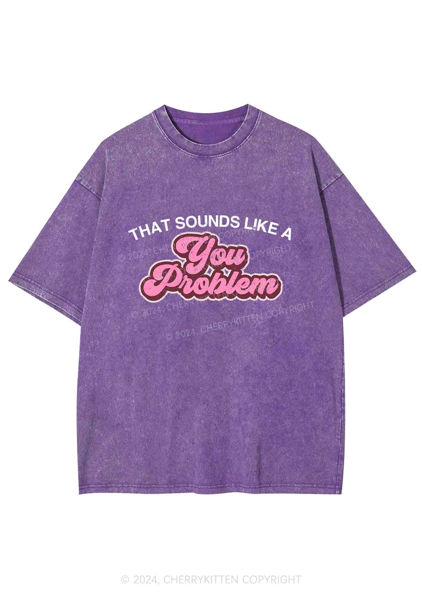 You Problem Y2K Washed Tee Cherrykitten - Image 6
