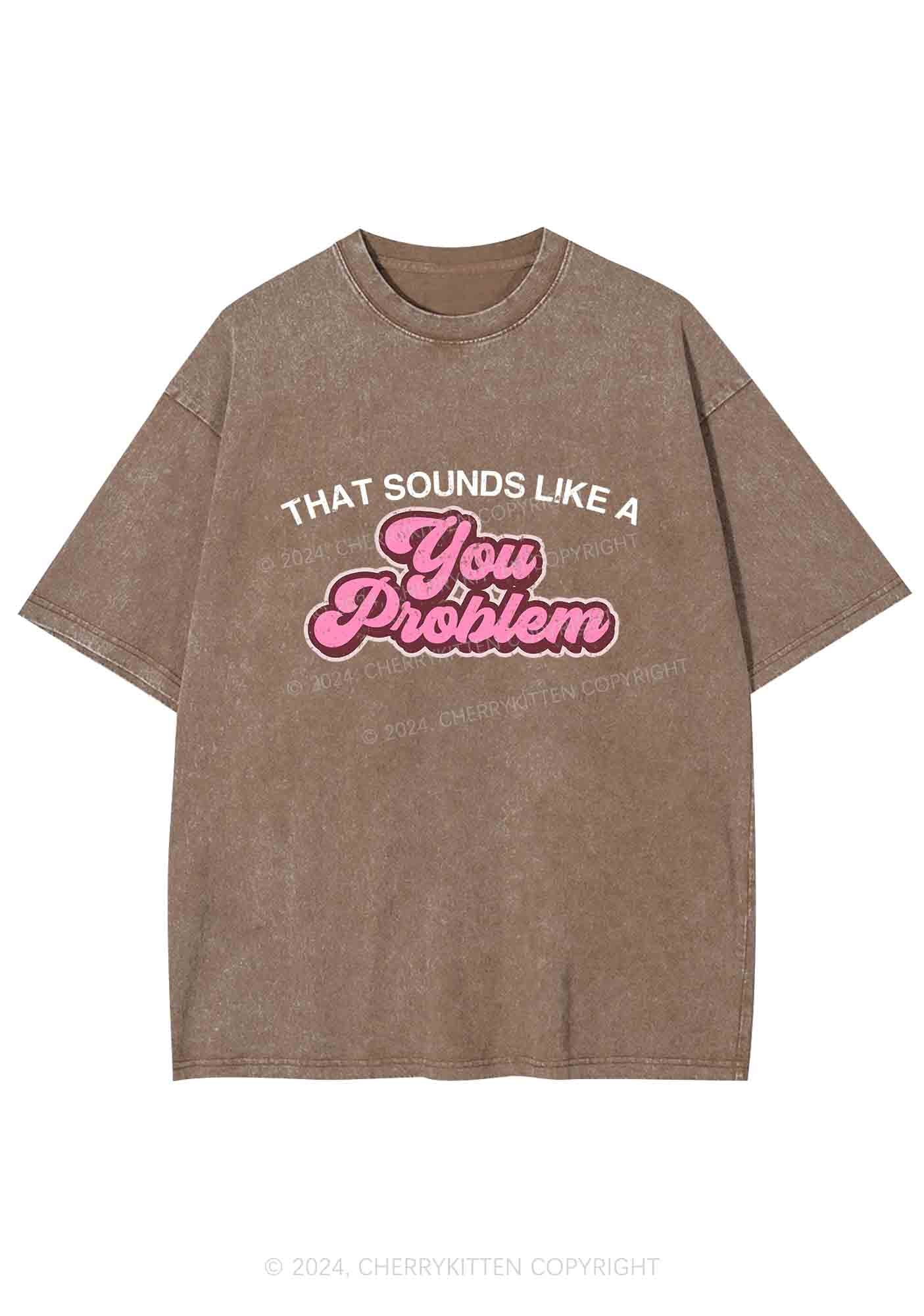 You Problem Y2K Washed Tee Cherrykitten - Image 7