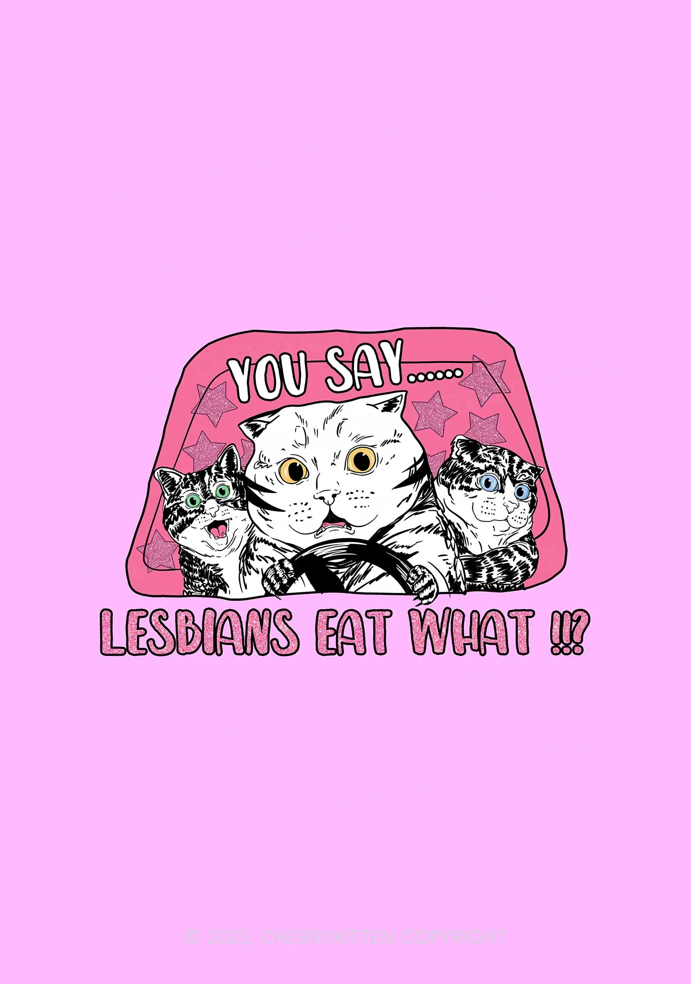 You Say Lesbians Eat What Pride 1Pc Y2K Pin Badge Cherrykitten - Image 2