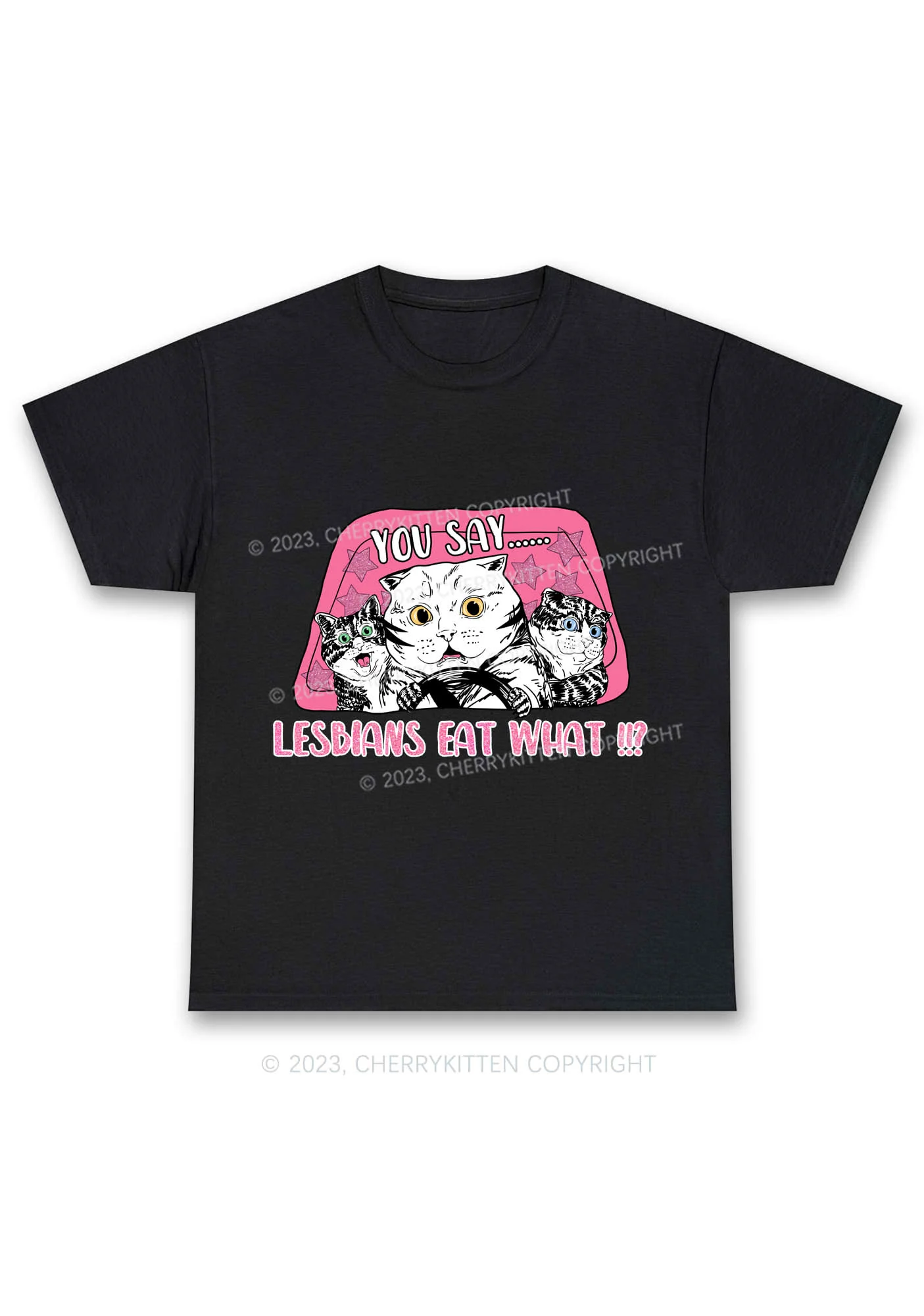 You Say Lesbians Eat What Y2K Chunky Shirt Cherrykitten - Image 3