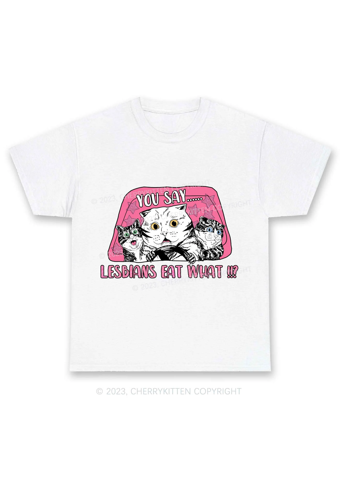 You Say Lesbians Eat What Y2K Chunky Shirt Cherrykitten - Image 4