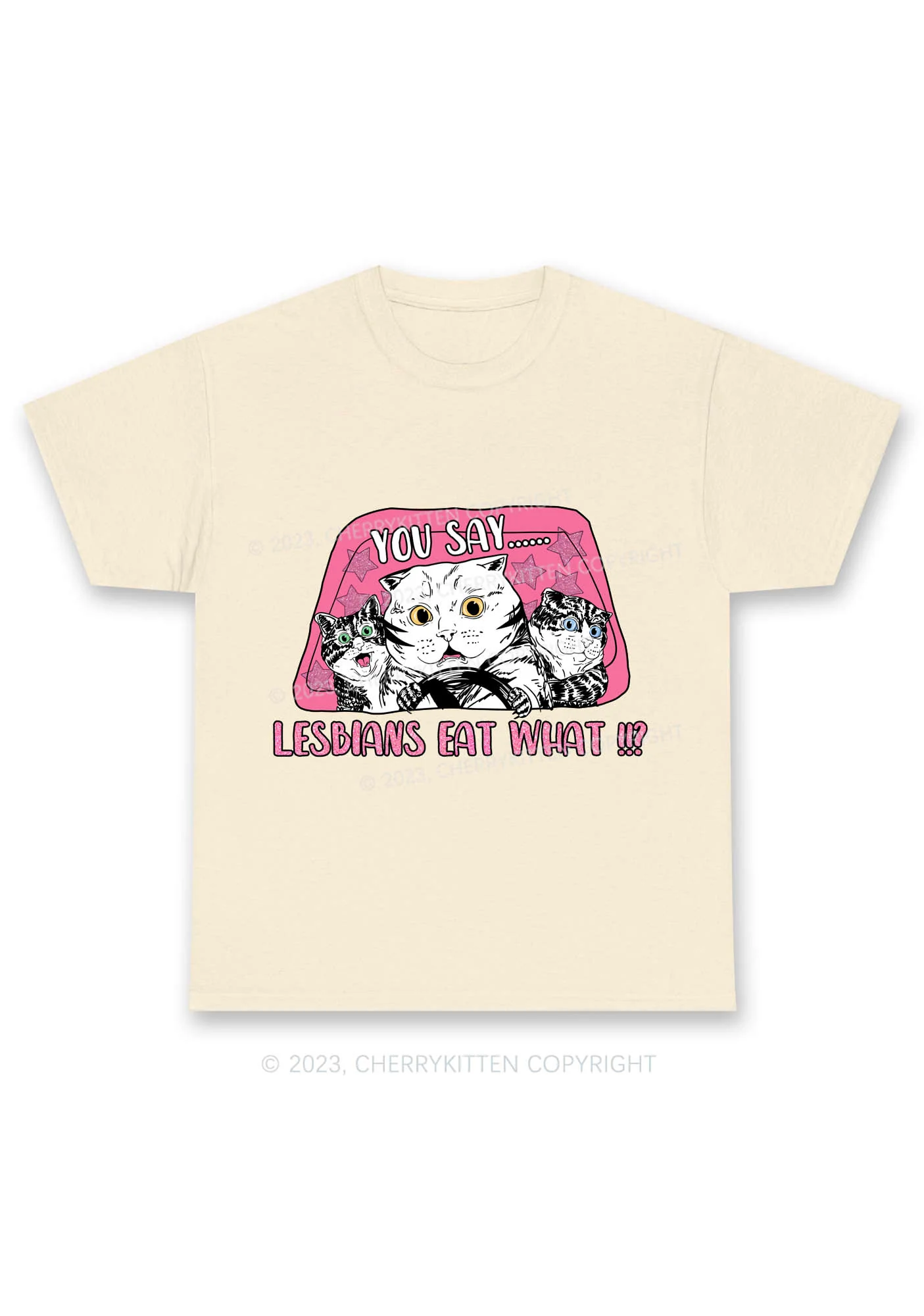 You Say Lesbians Eat What Y2K Chunky Shirt Cherrykitten - Image 5