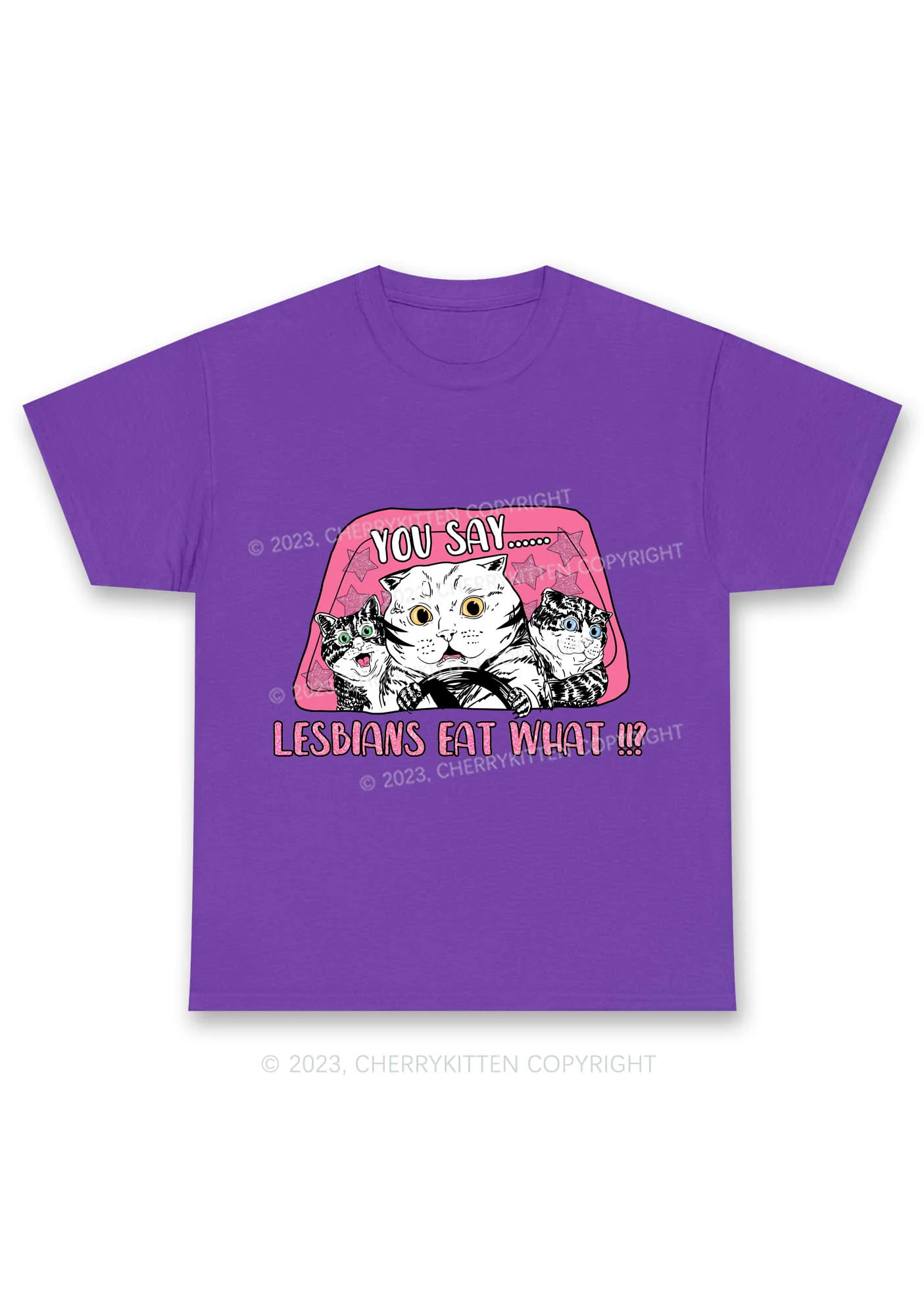 You Say Lesbians Eat What Y2K Chunky Shirt Cherrykitten - Image 8