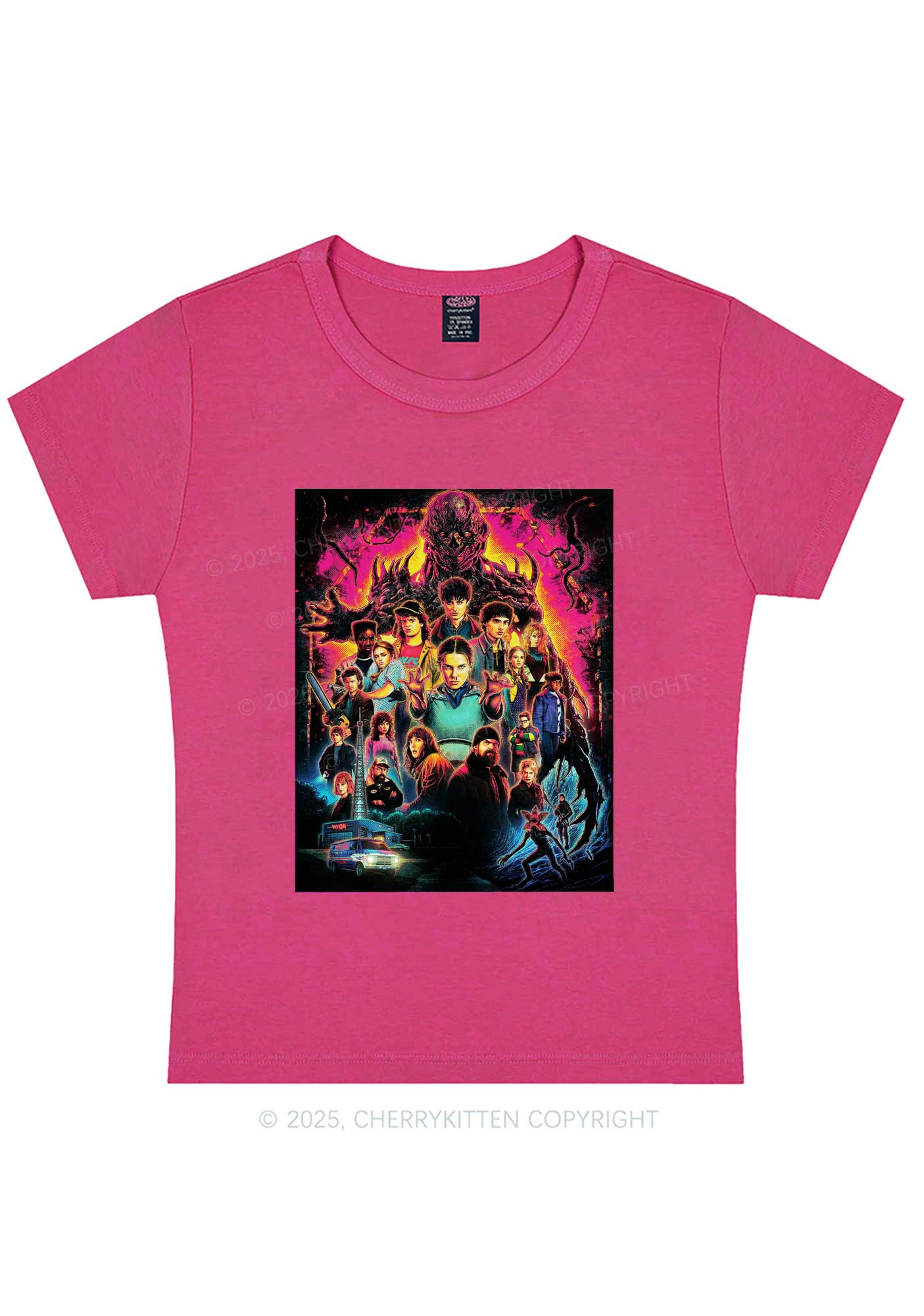Young Adventure Y2K Baby Tee Cherrykitten - Image 4