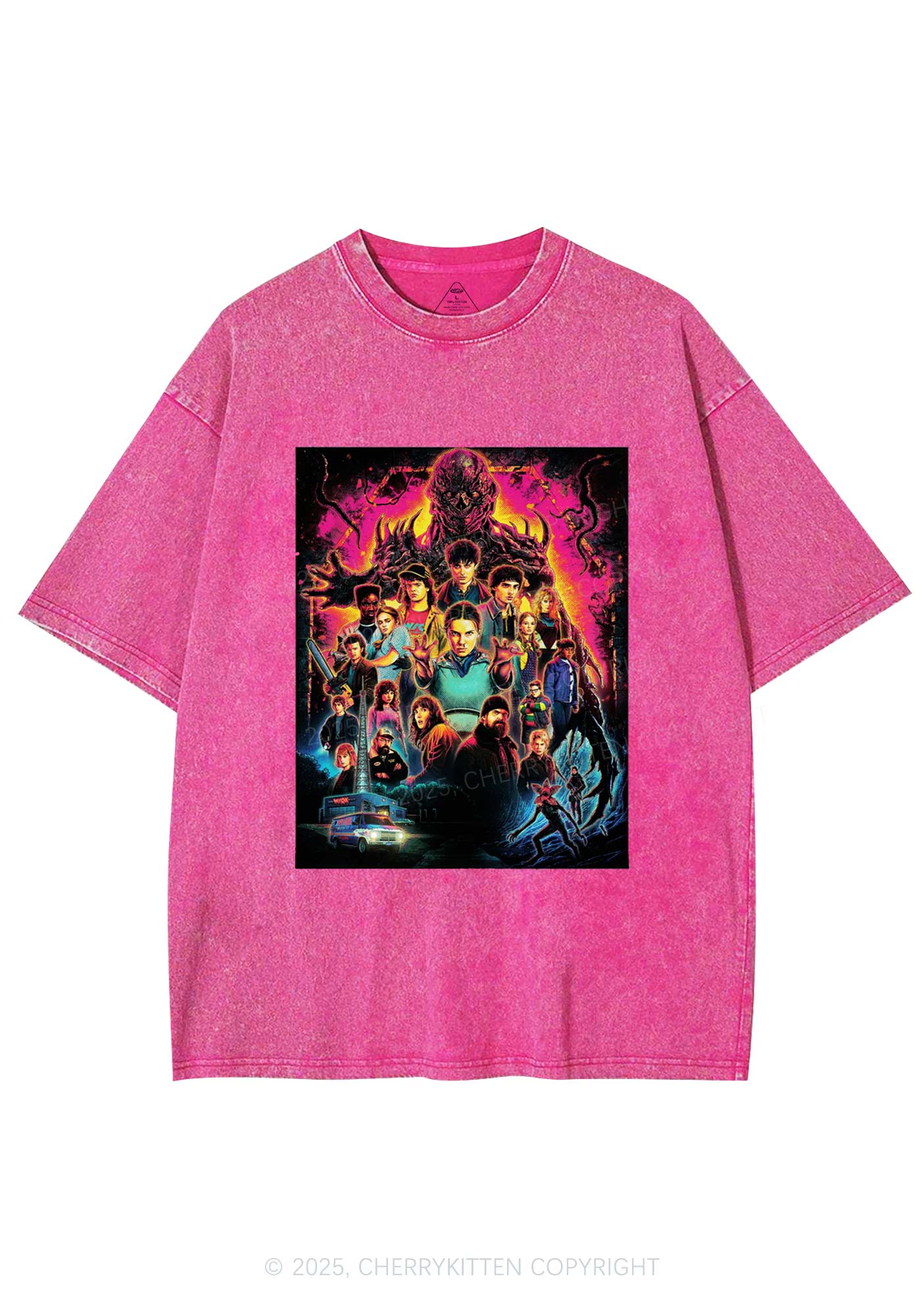 Young Adventure Y2K Shirts Washed Tee Cherrykitten - Image 3