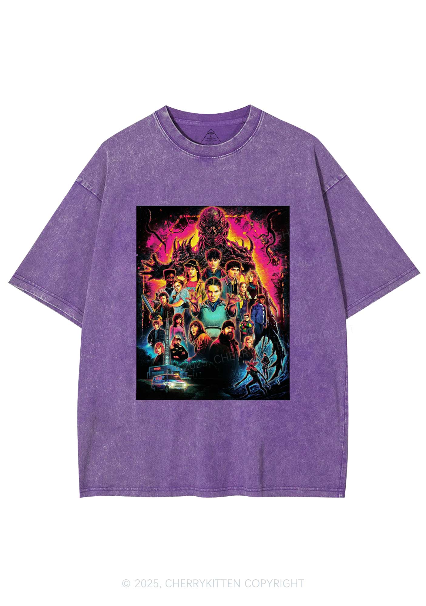 Young Adventure Y2K Shirts Washed Tee Cherrykitten - Image 4