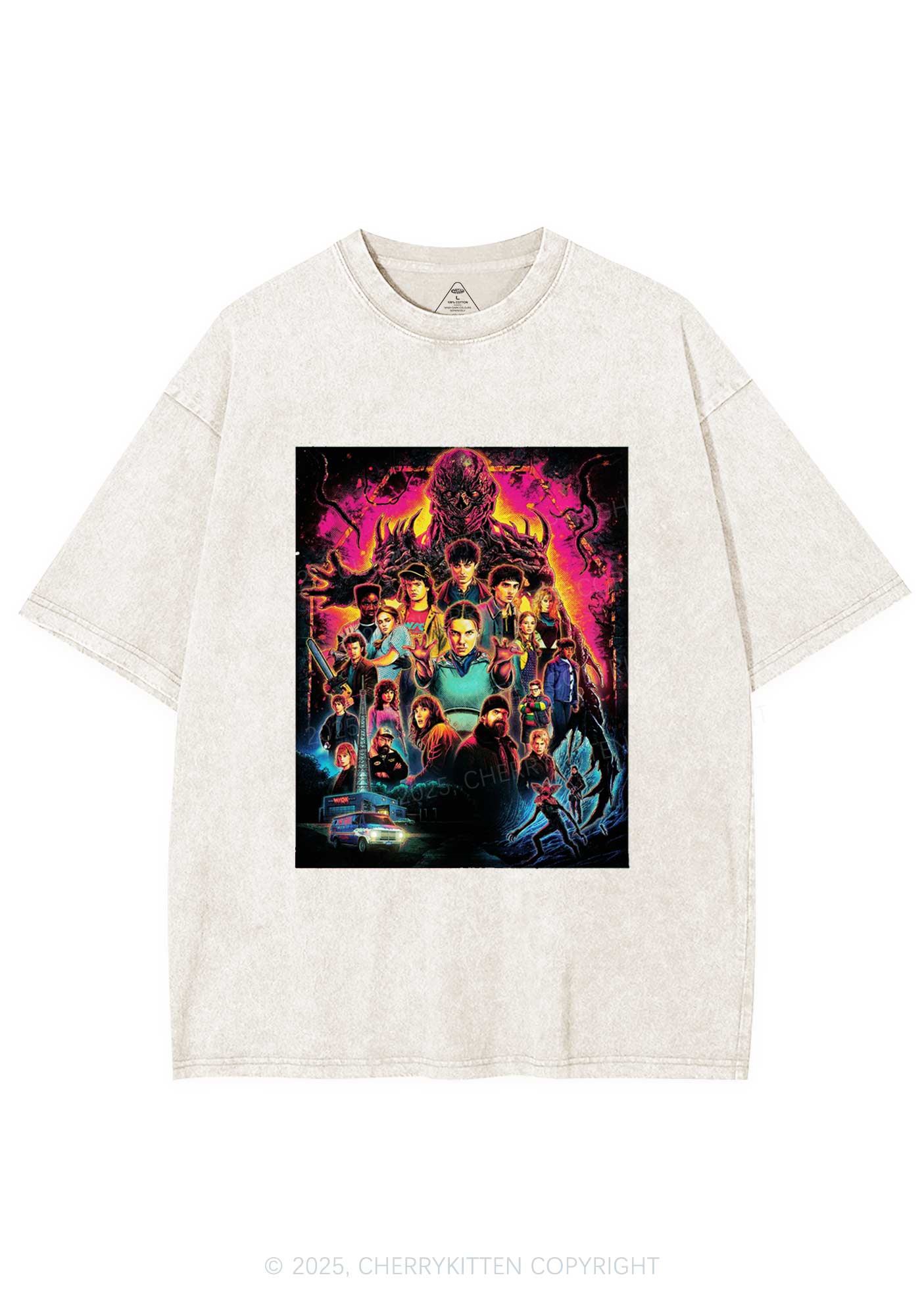 Young Adventure Y2K Shirts Washed Tee Cherrykitten - Image 8