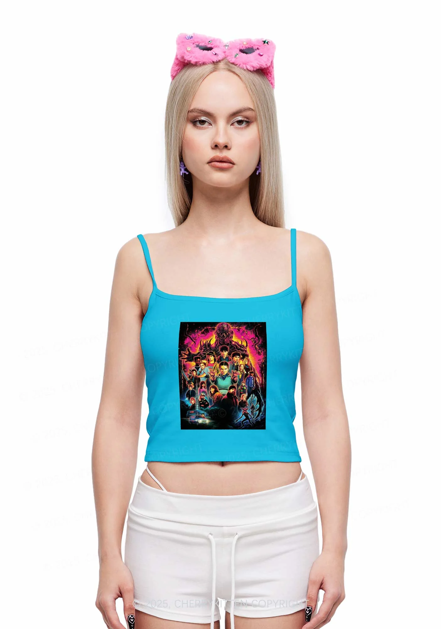 Young Adventure Y2K Spaghetti Strap Cami Cherrykitten - Image 2