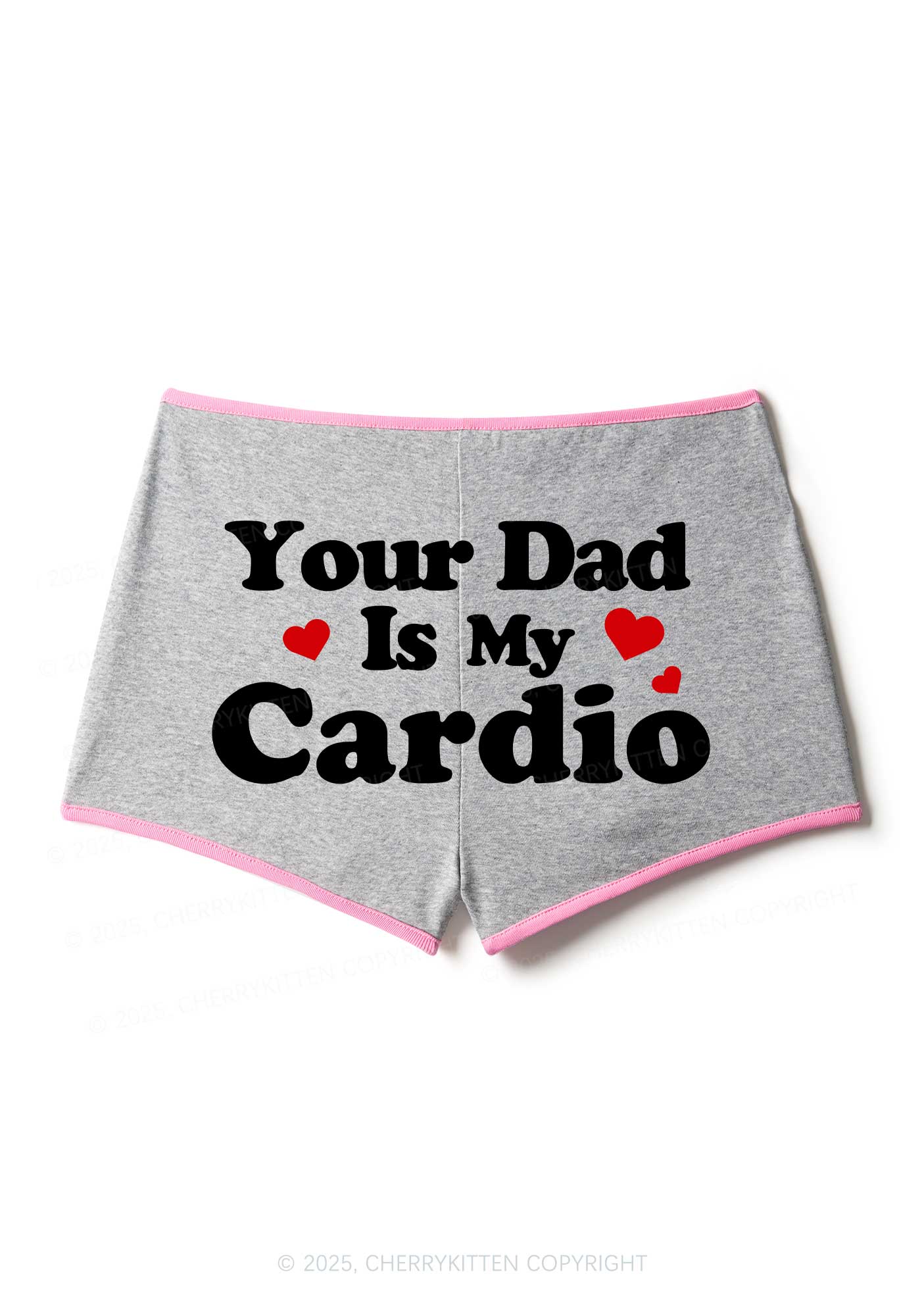 Your Dad Is My Cardio Y2K Booty Shorts Cherrykitten - Image 4
