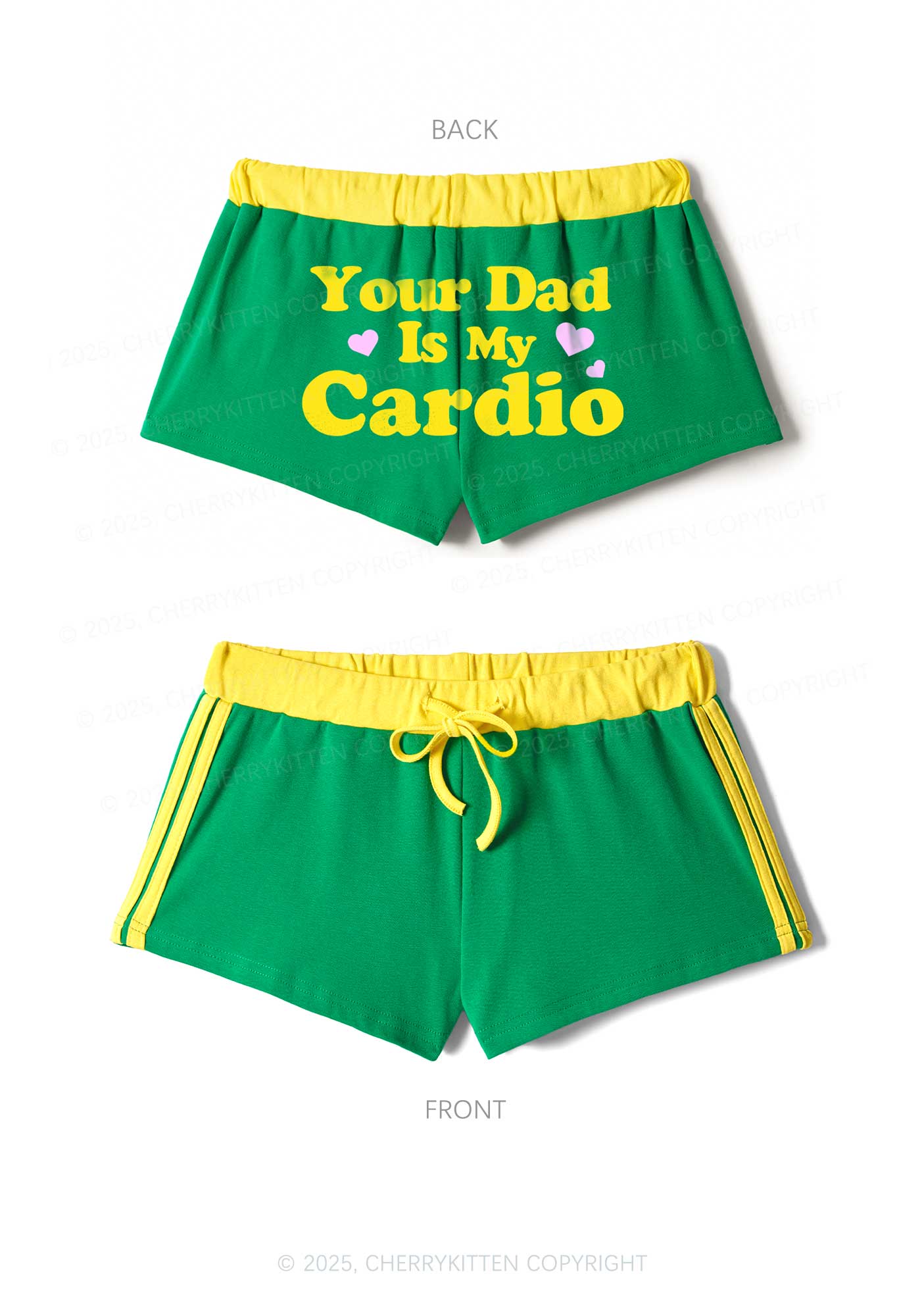 Your Dad Is My Cardio Y2K Drawstring Mini Shorts Cherrykitten - Image 6