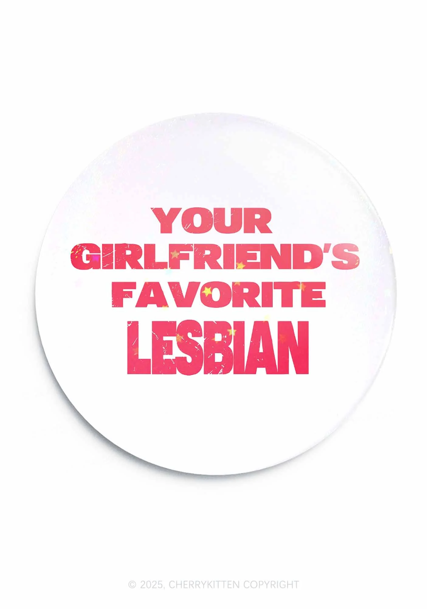 Your GF Favorite Lesbian Pride 1Pc Y2K Pin Badge Cherrykitten - Image 3