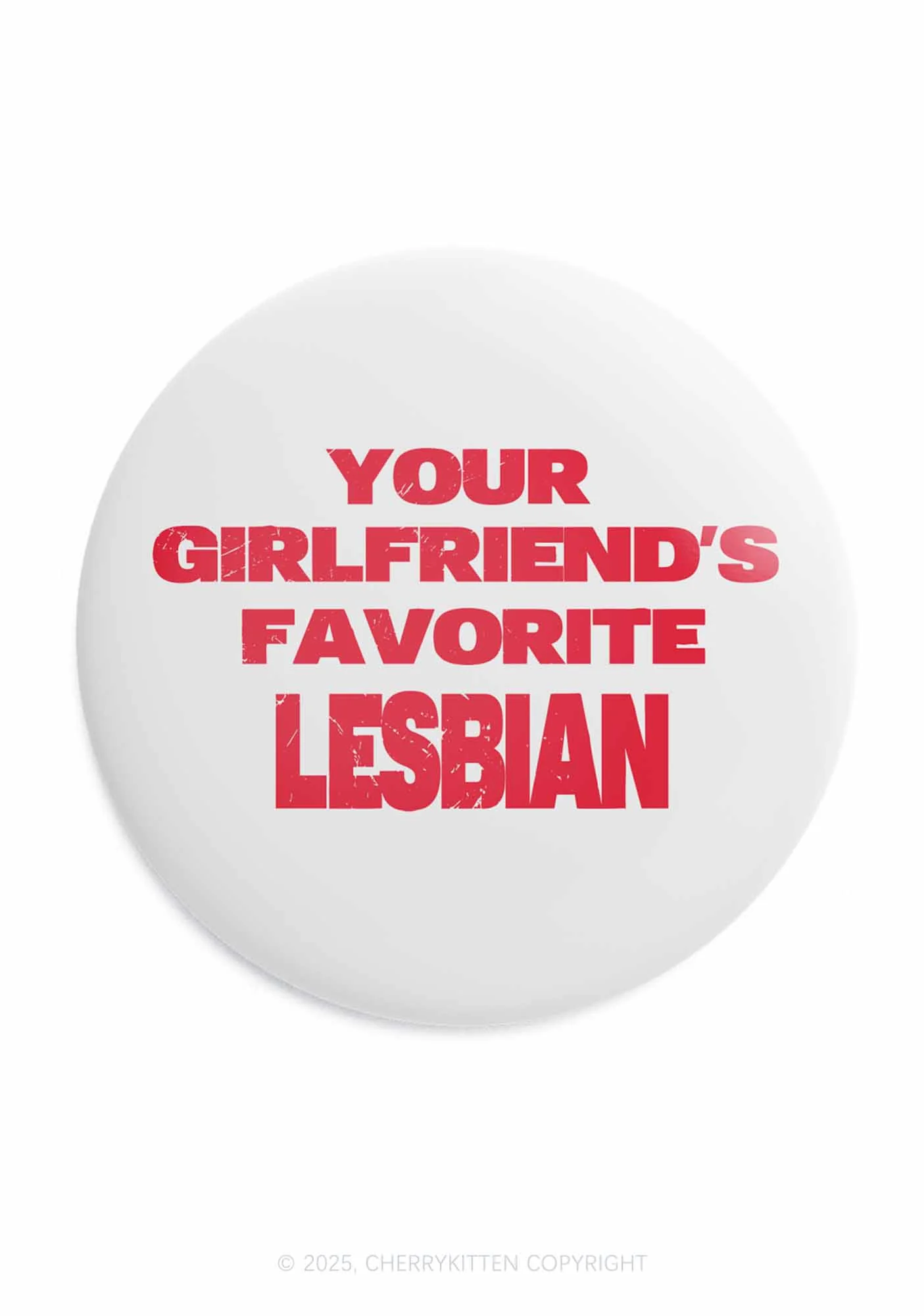 Your GF Favorite Lesbian Pride 1Pc Y2K Pin Badge Cherrykitten - Image 4