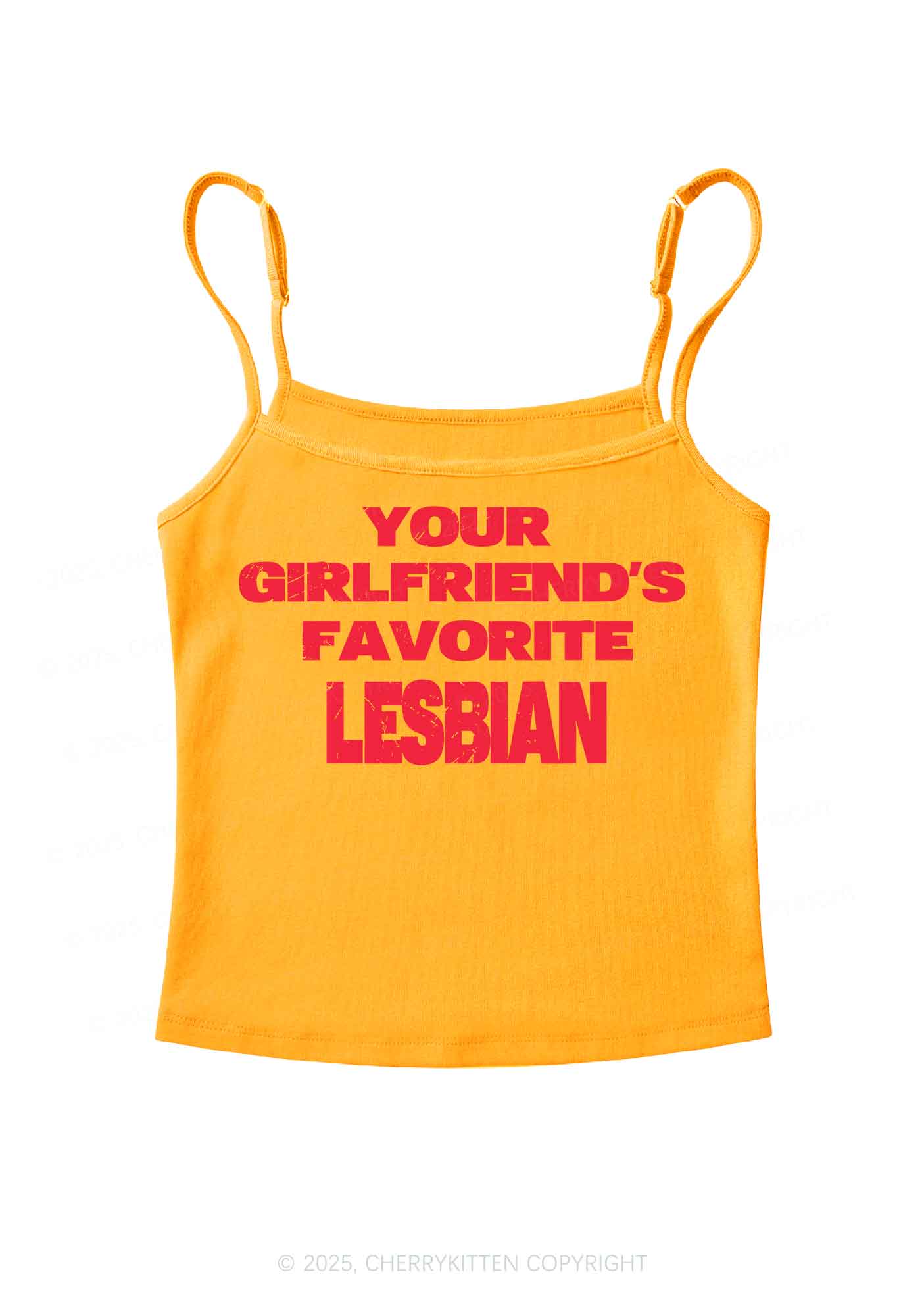 Your GF Favorite Lesbian Pride Y2K Spaghetti Strap Cami Cherrykitten - Image 7
