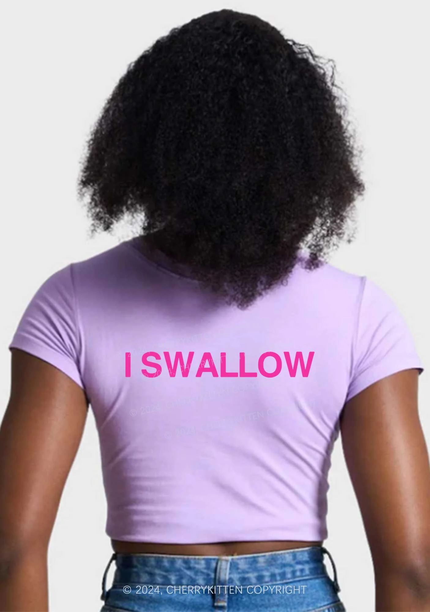 Your GF Sucks I Swallow Y2K Baby Tee Cherrykitten - Image 3