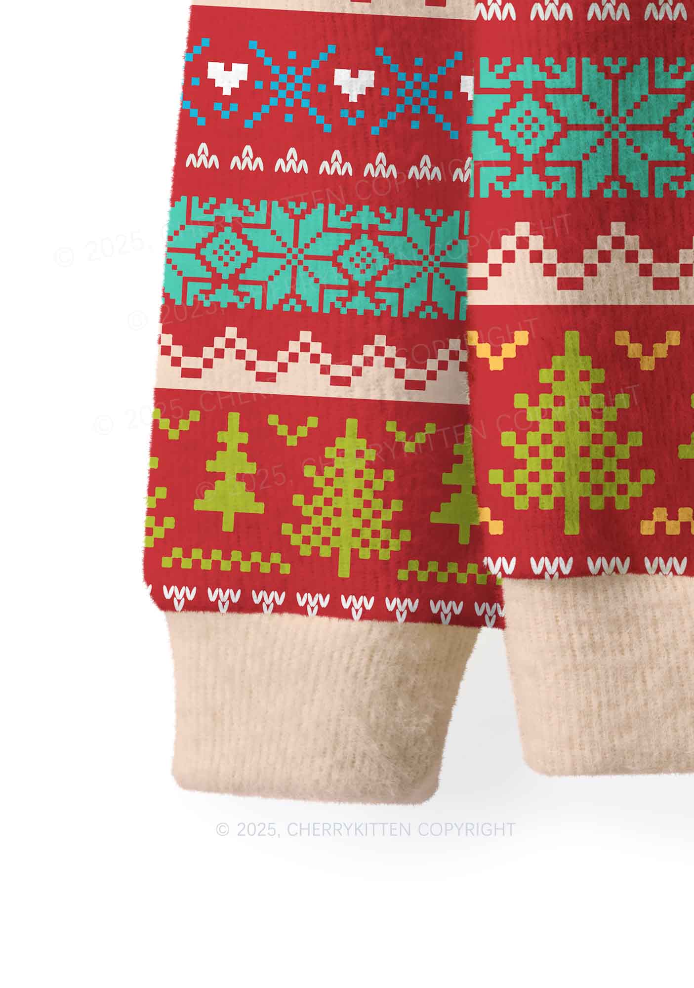 Your Last Haw Partner Y2K Christmas Knit Sweatshirt Cherrykitten - Image 4