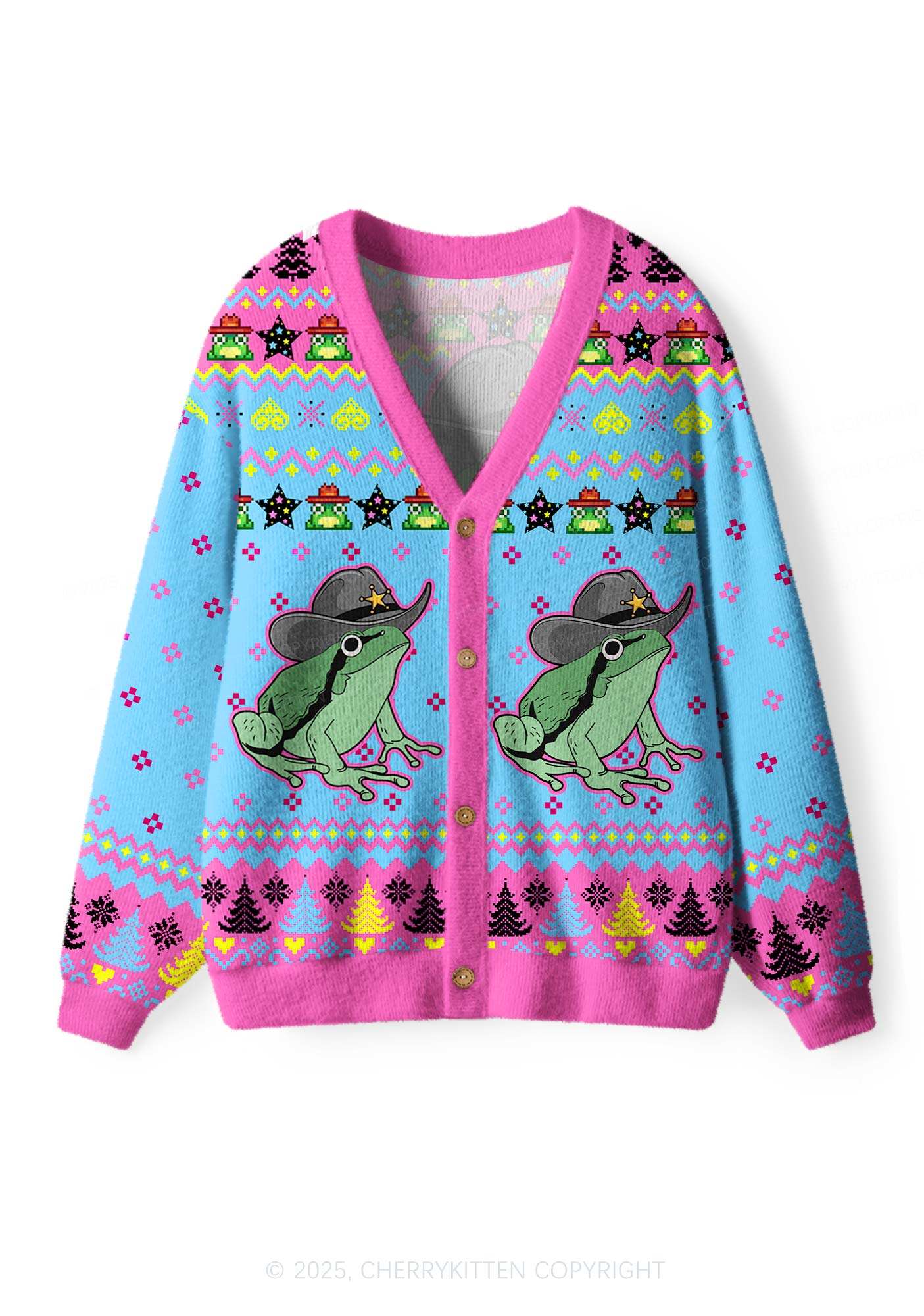 Your Last Partner Y2K Christmas Cardigan Knit Sweatshirt Cherrykitten - Image 2