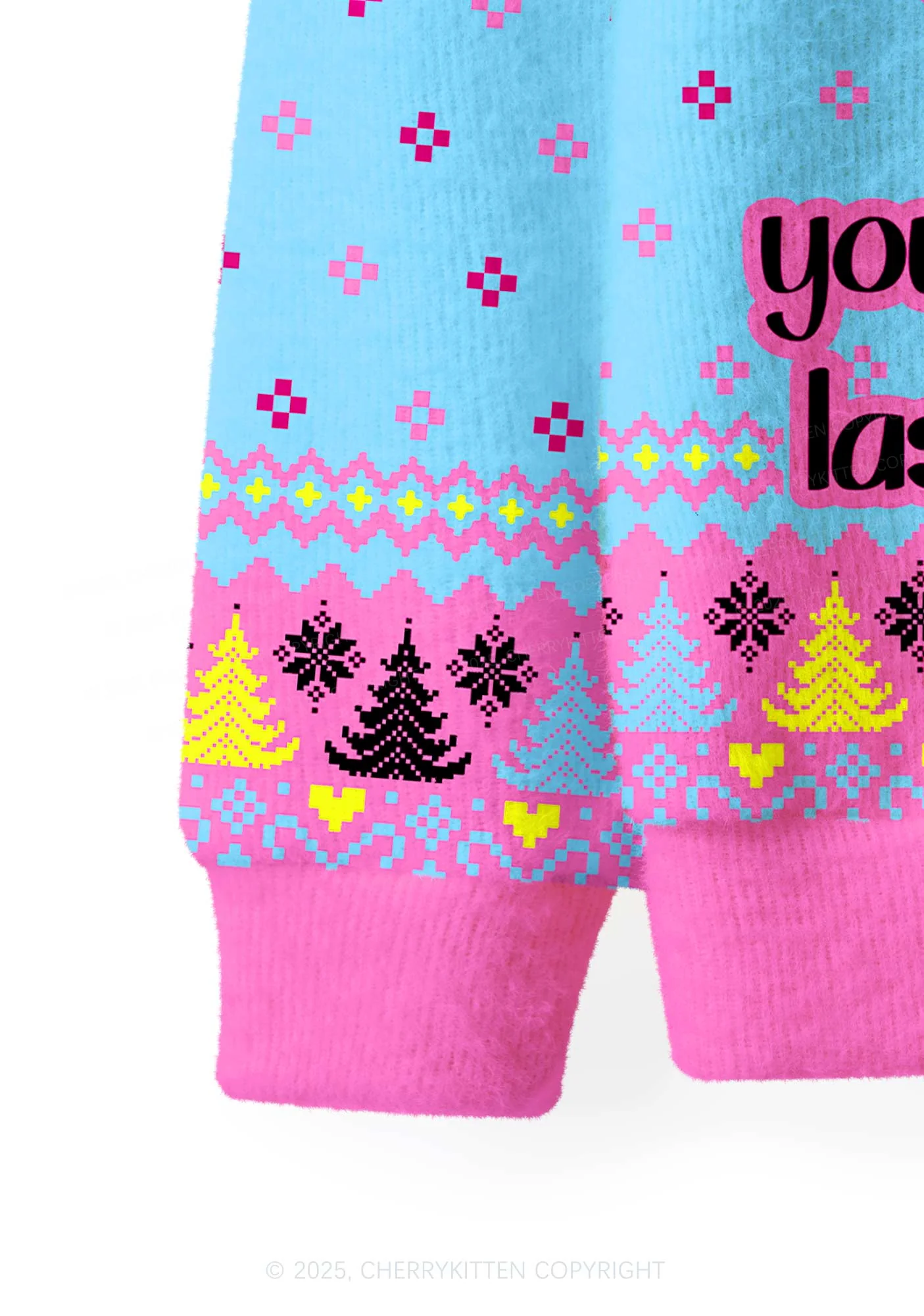 Your Last Partner Y2K Christmas Cardigan Knit Sweatshirt Cherrykitten - Image 5