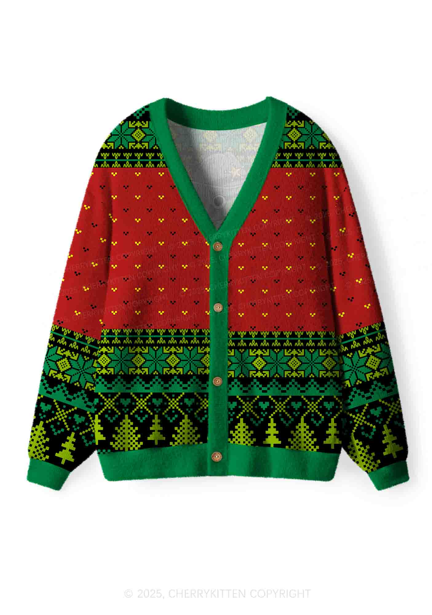 You've Yee'd Your Last Haw Partner Y2K Christmas Cardigan Knit Sweatshirt Cherrykitten - Image 2