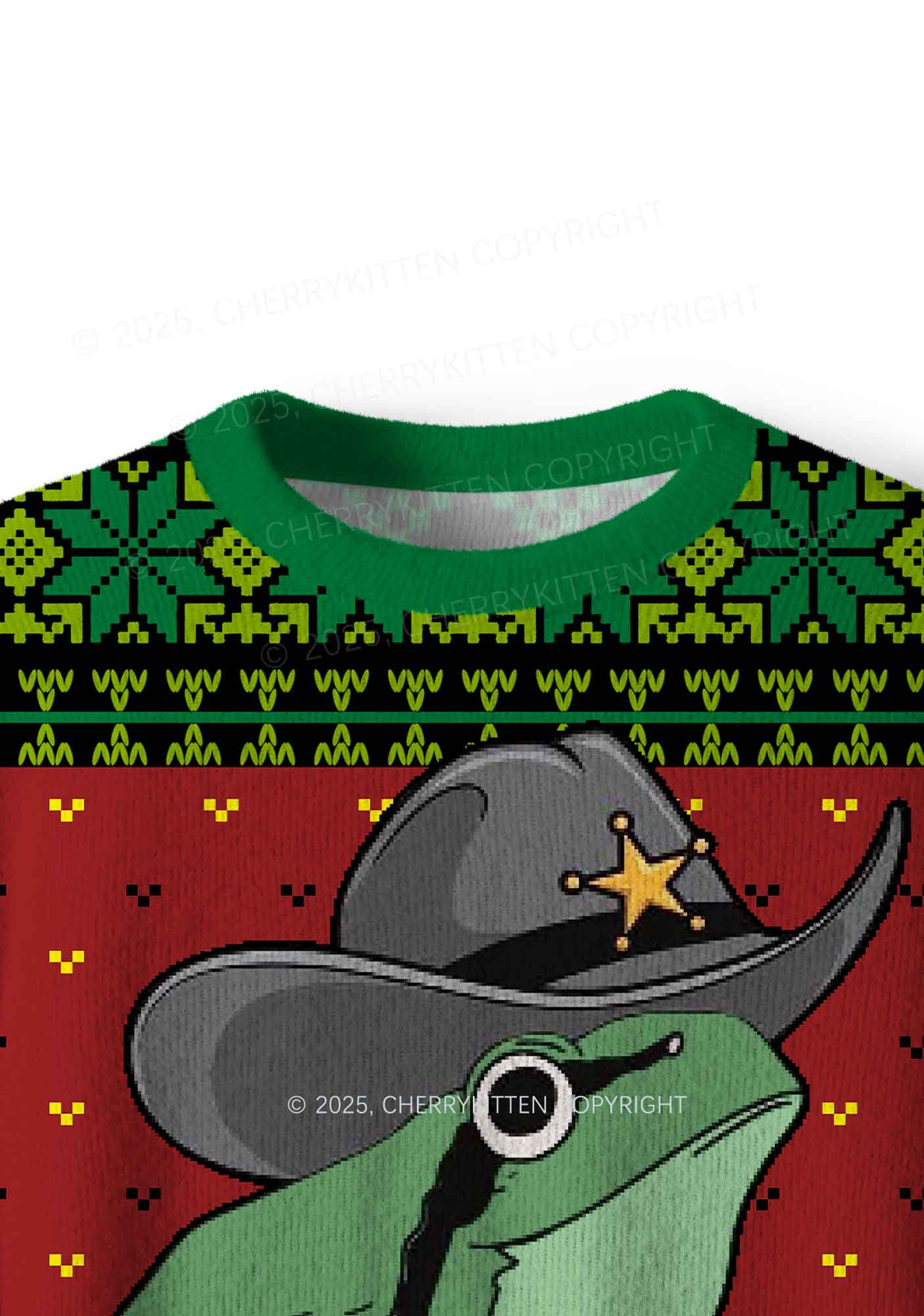 You've Yee'd Your Last Haw Partner Y2K Christmas Knit Sweatshirt Cherrykitten - Image 4