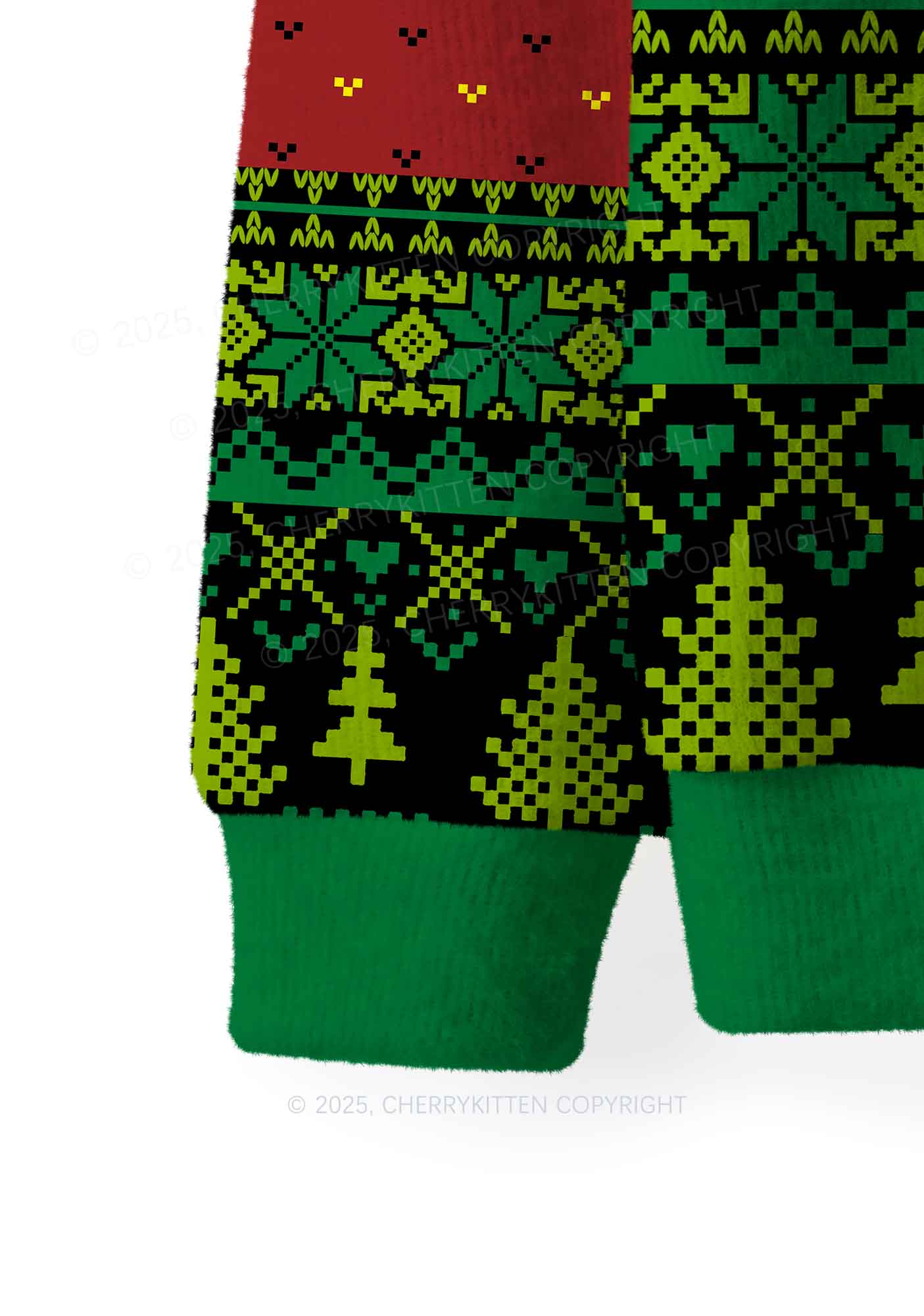 You've Yee'd Your Last Haw Partner Y2K Christmas Knit Sweatshirt Cherrykitten - Image 5