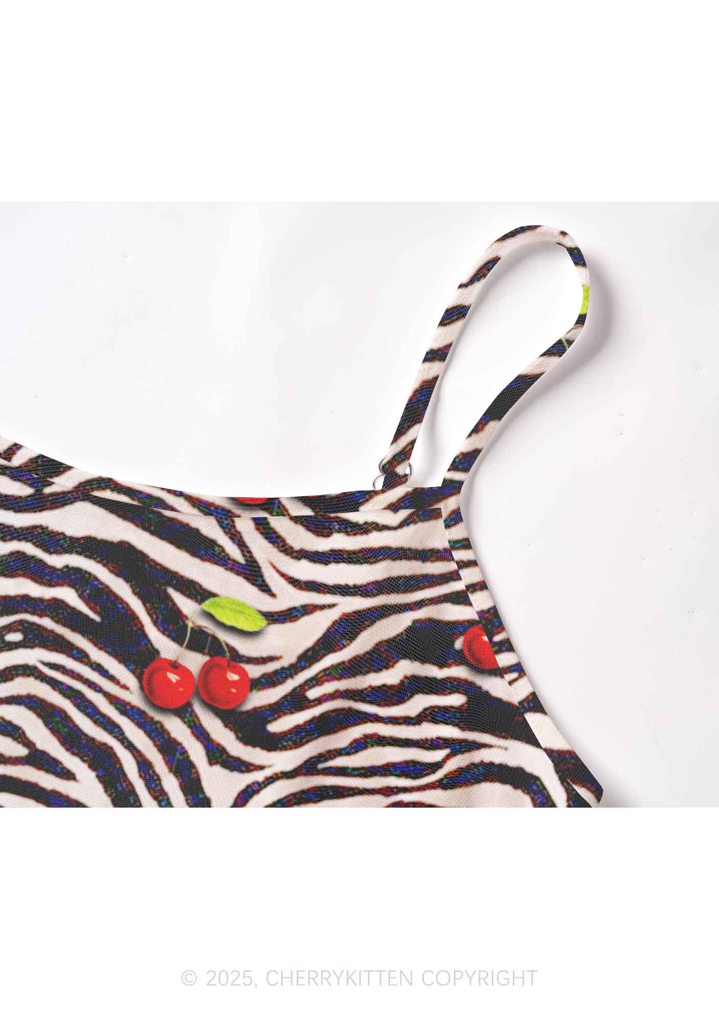 Zebra Cherry Y2K Mesh Cami Tank Cherrykitten - Image 5