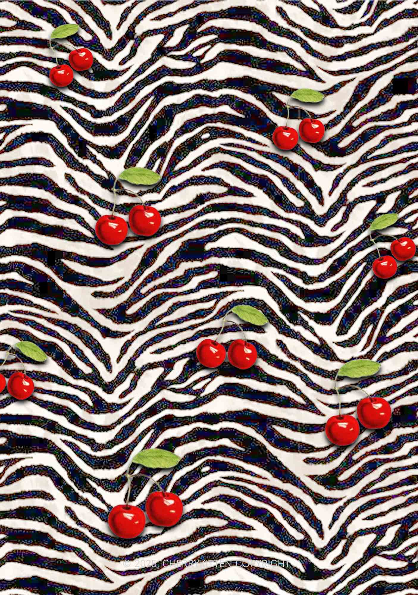 Zebra Cherry Y2K Mesh Cami Tank Cherrykitten - Image 2