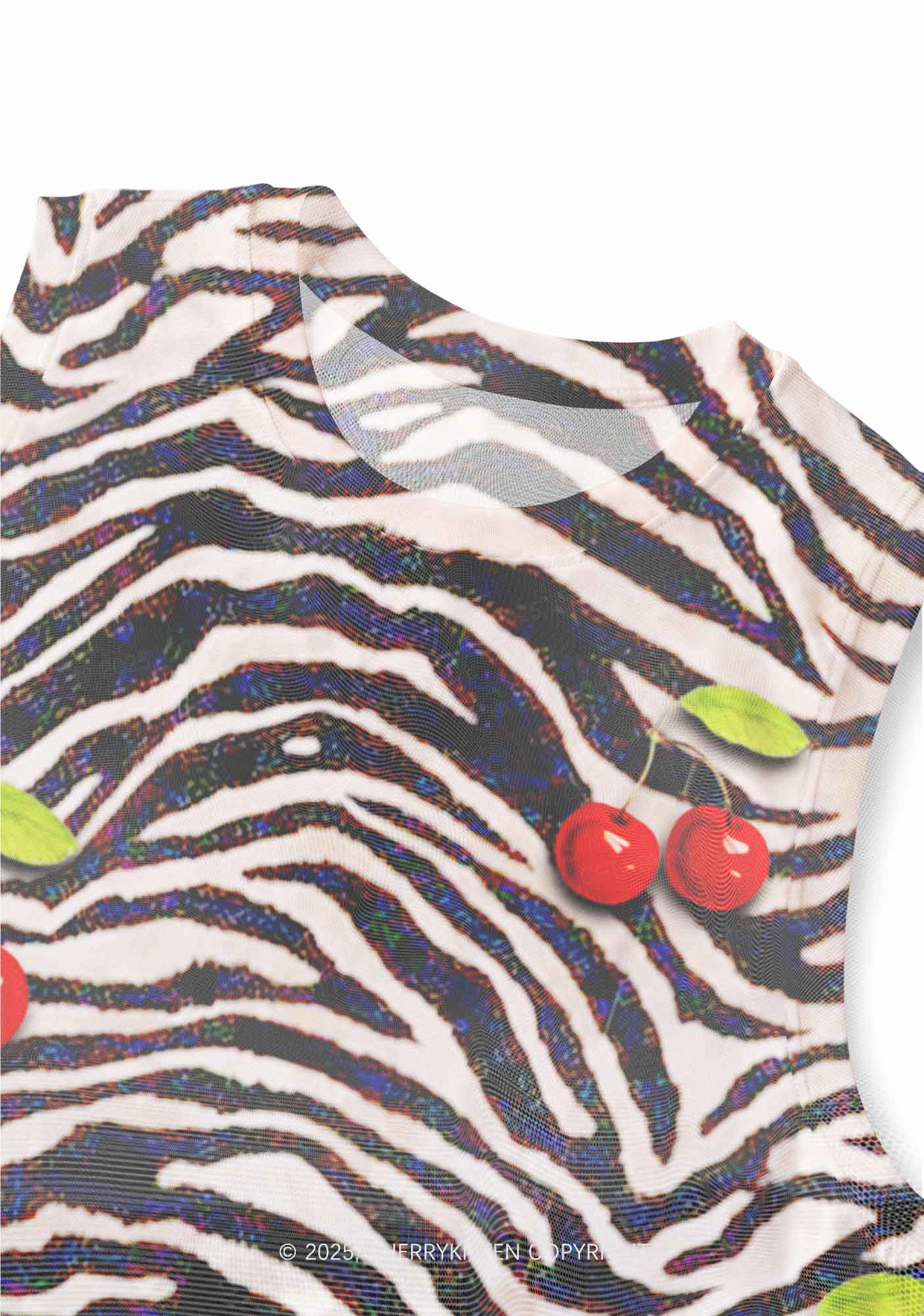Zebra Cherry Y2K Mesh Muscle Tank Cherrykitten - Image 3